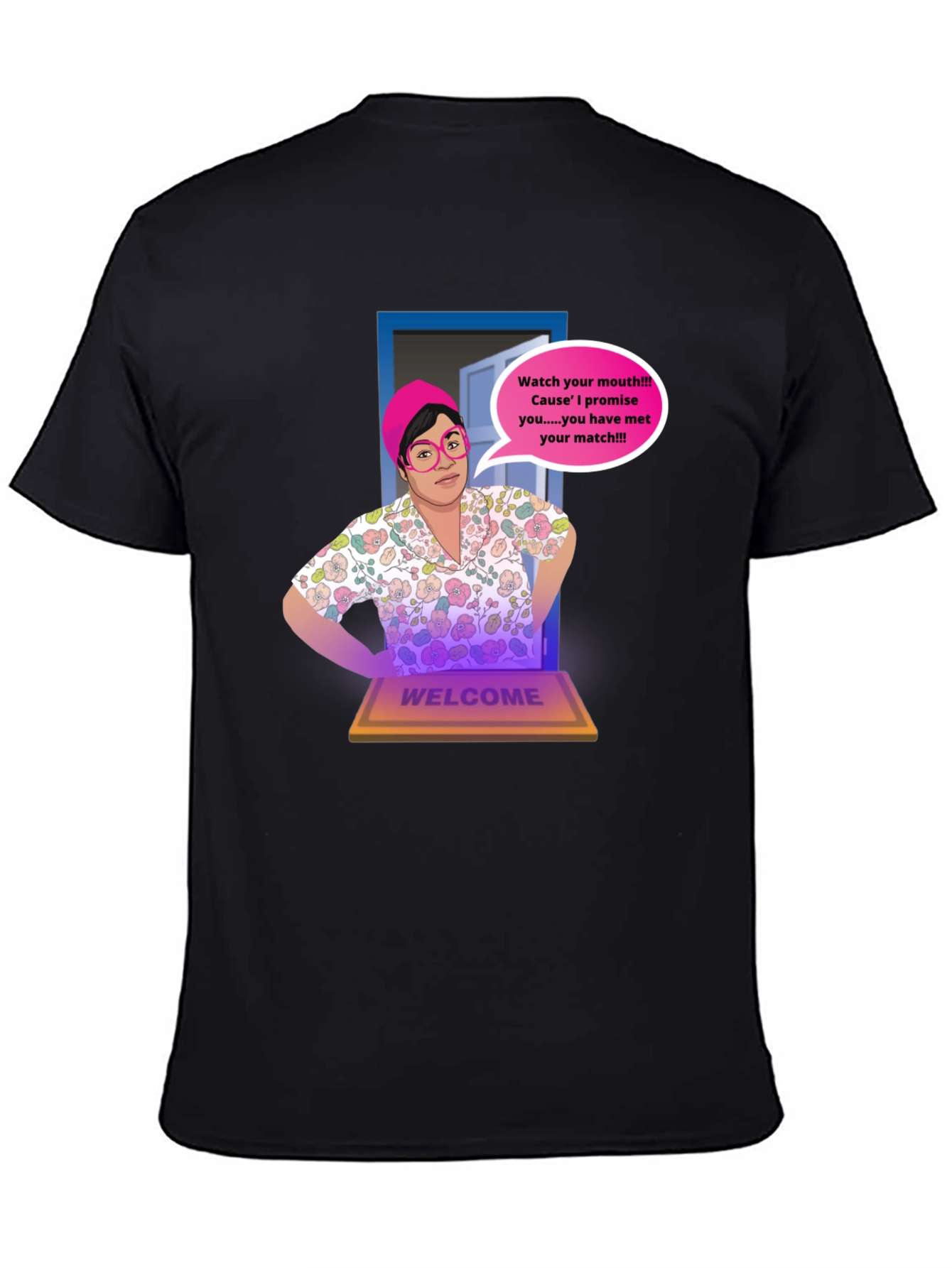 Humorous Watch Your Mouth Graphic Tee