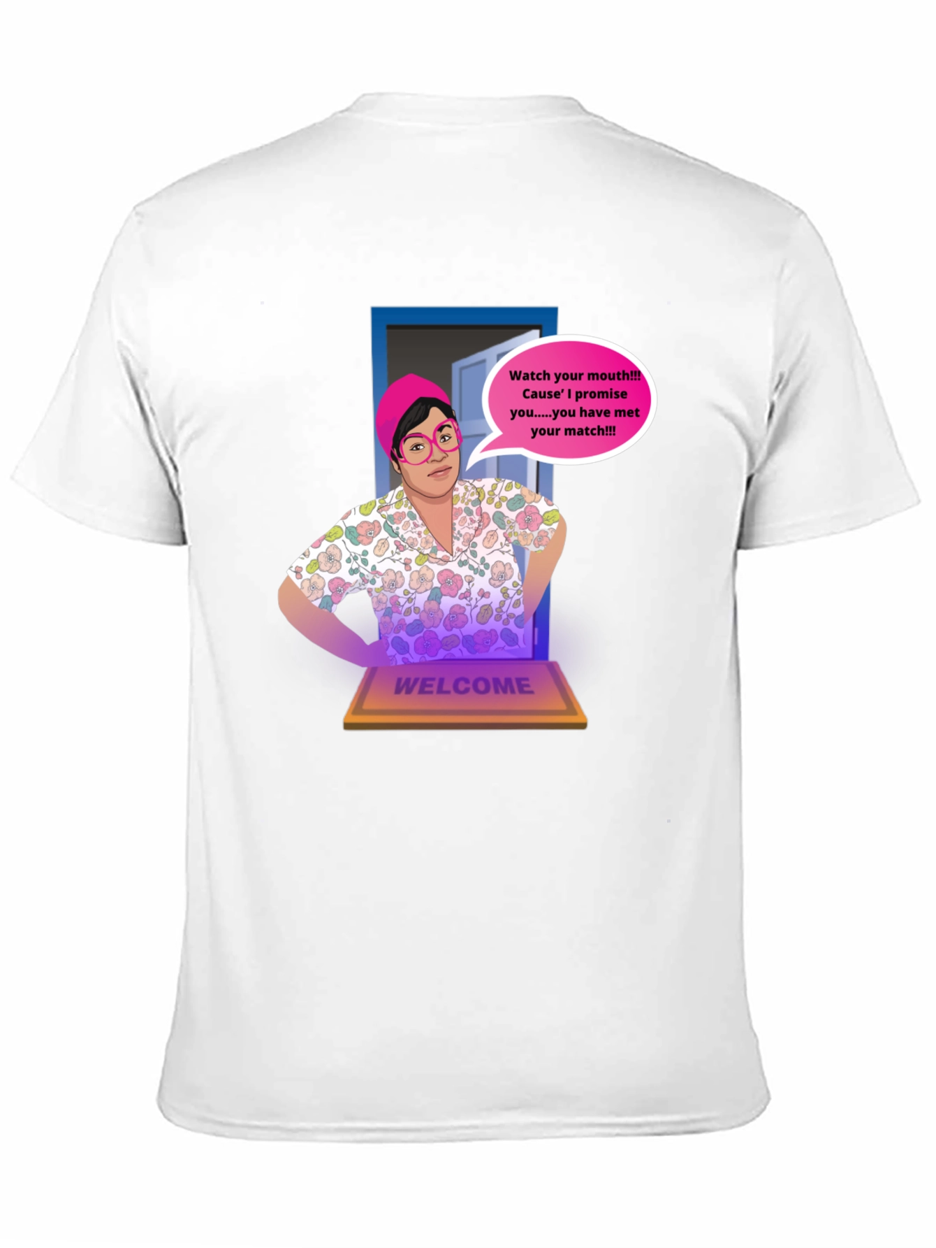 Humorous Watch Your Mouth Graphic Tee