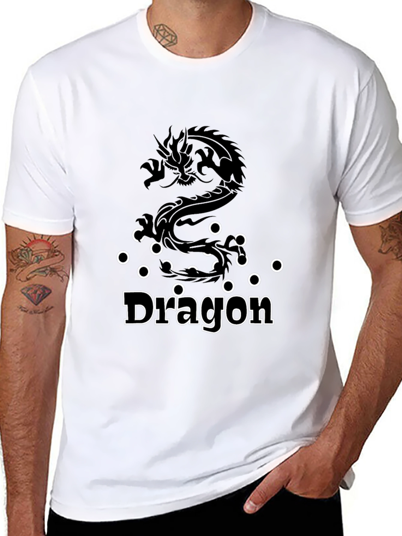 Dragon Graphic Tee - Black
