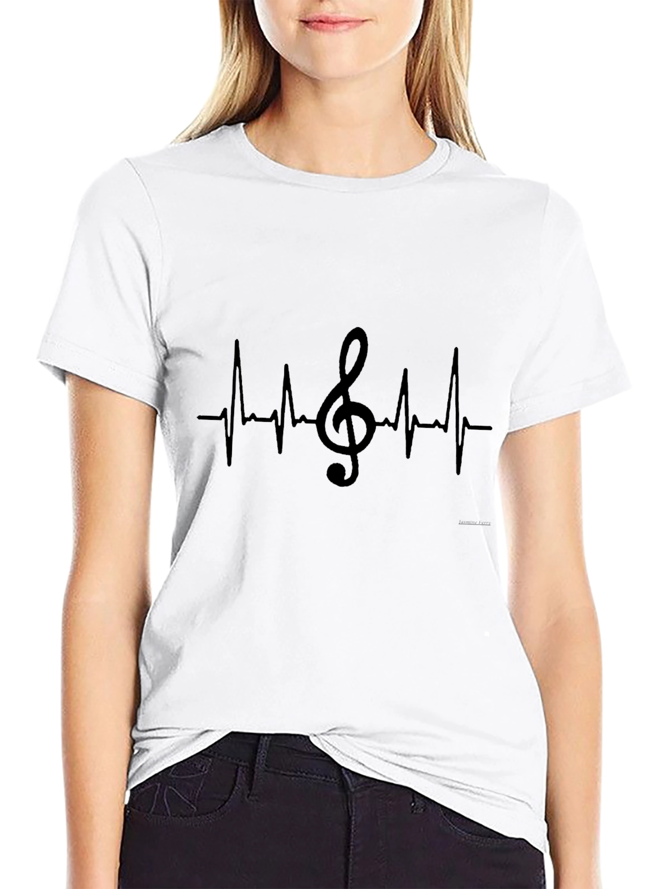Music Heartbeat T-Shirt - Black Graphic Tee