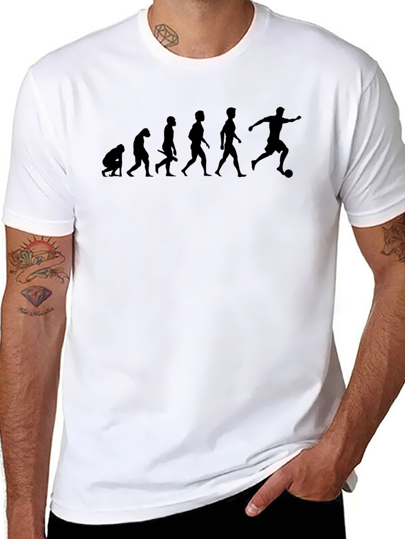 Evolution of Soccer Black T-Shirt