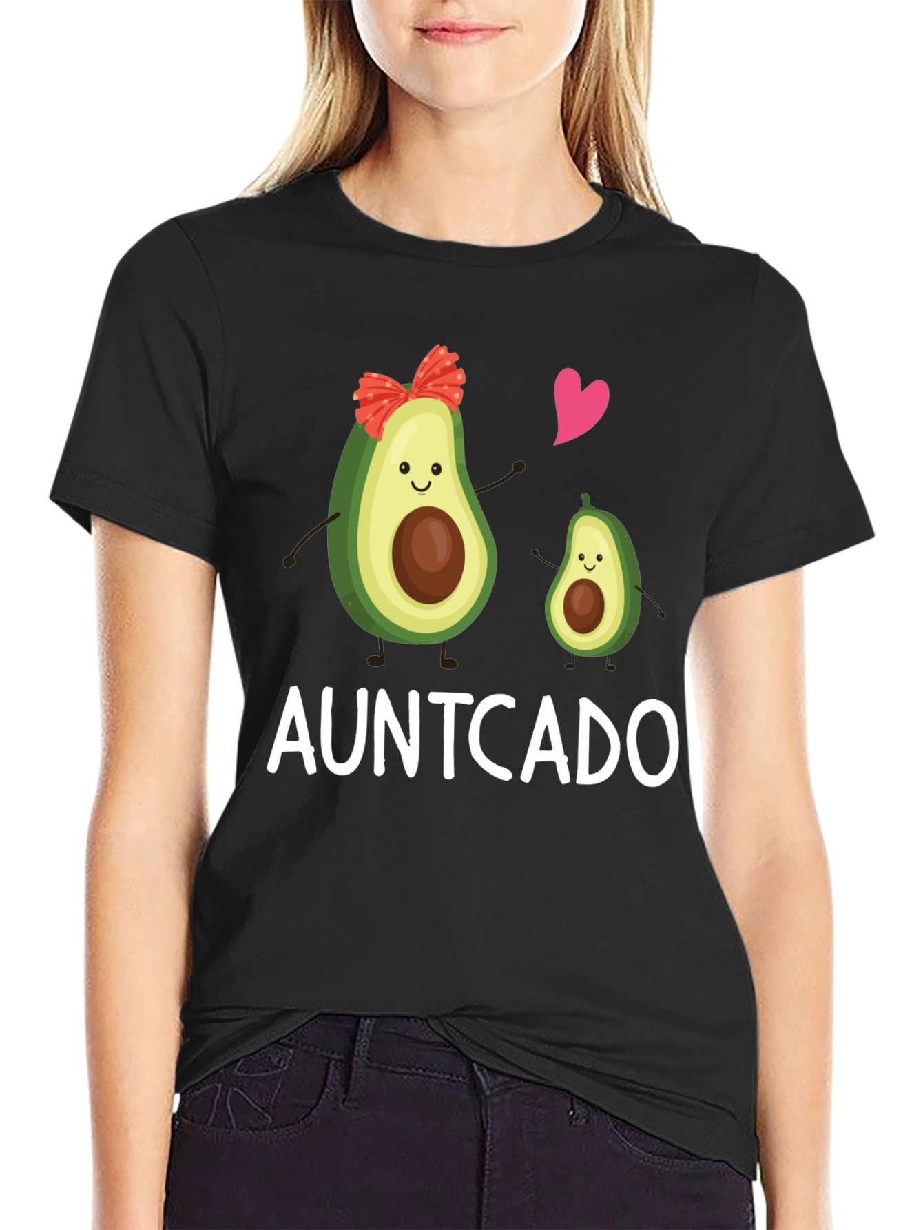 Auntcado Avocado Graphic T-Shirt - Aunt Avocado Gift
