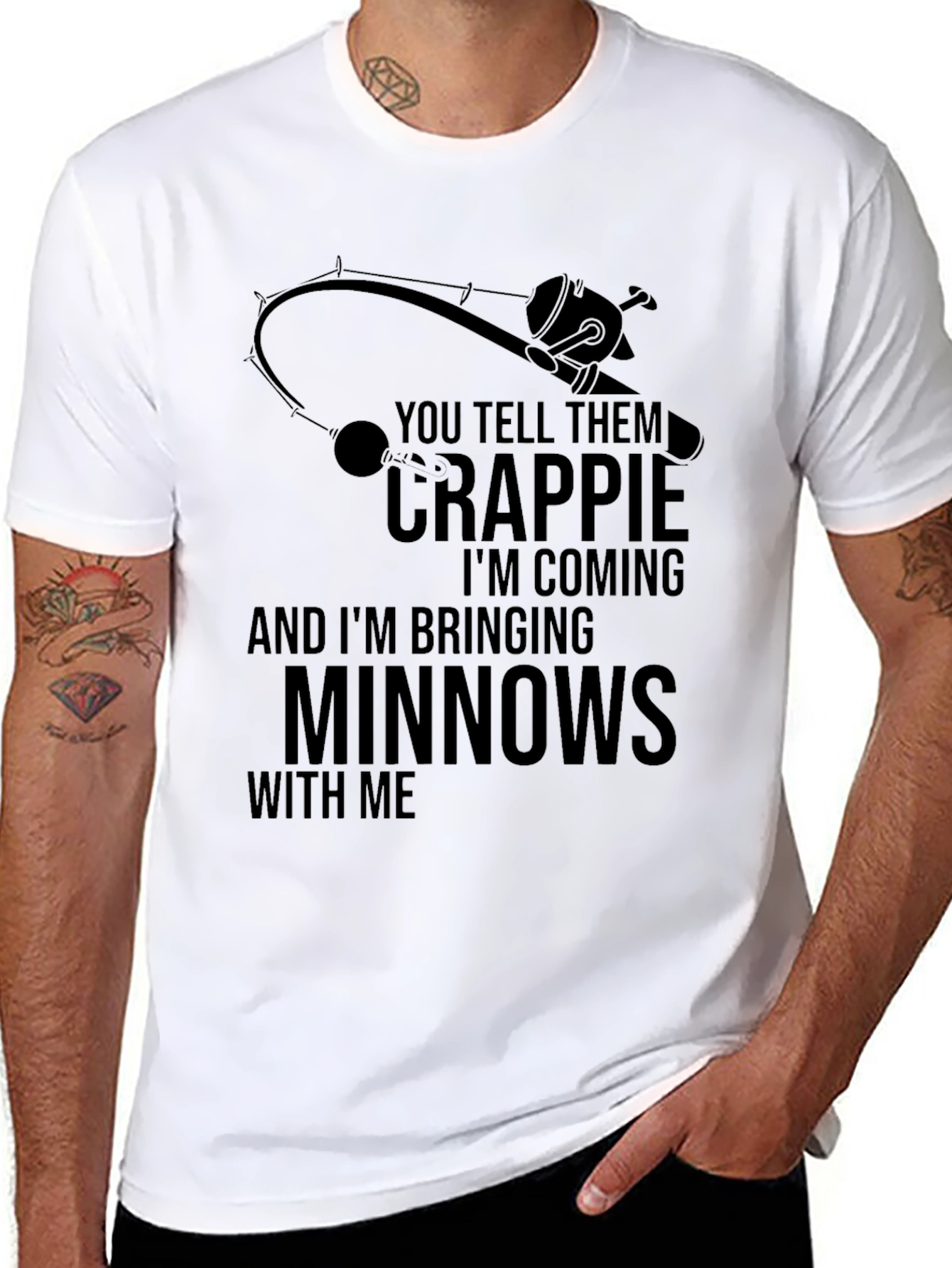 Crappie Fishing T-Shirt - Minnows