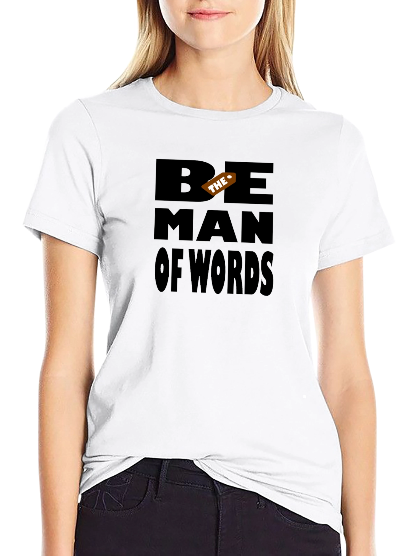 Be The Man of Words Black Graphic Tee