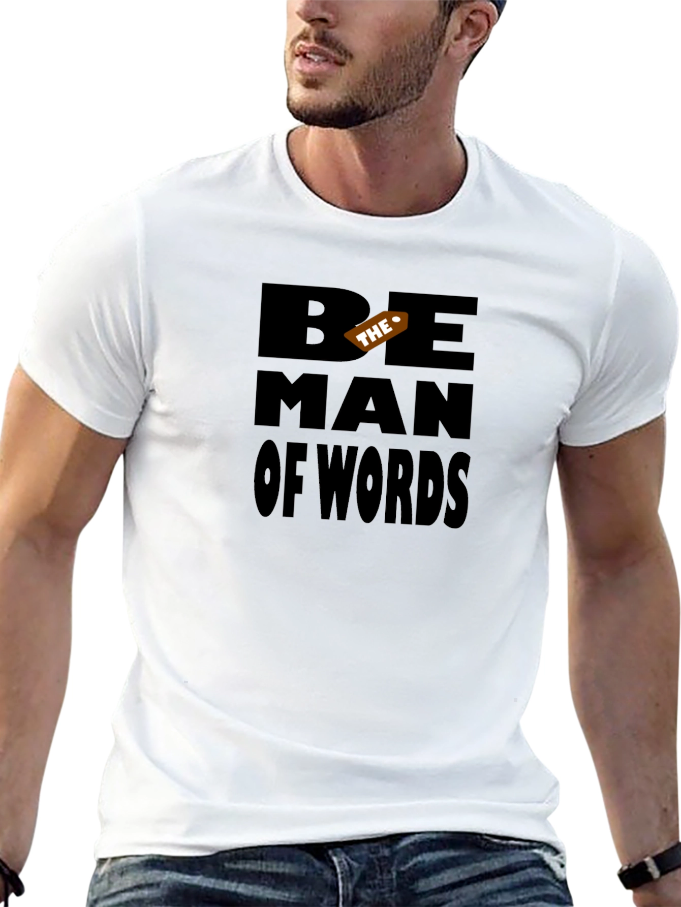 Be The Man of Words Black Graphic Tee