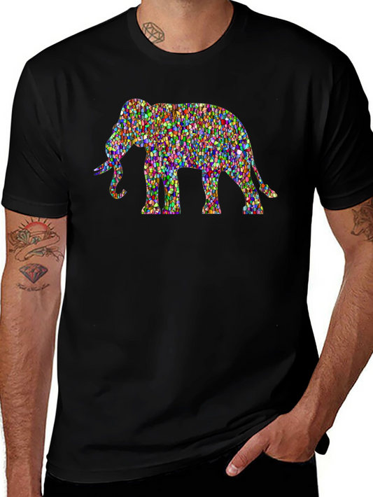 Mosaic Elephant Graphic Tee - Unisex