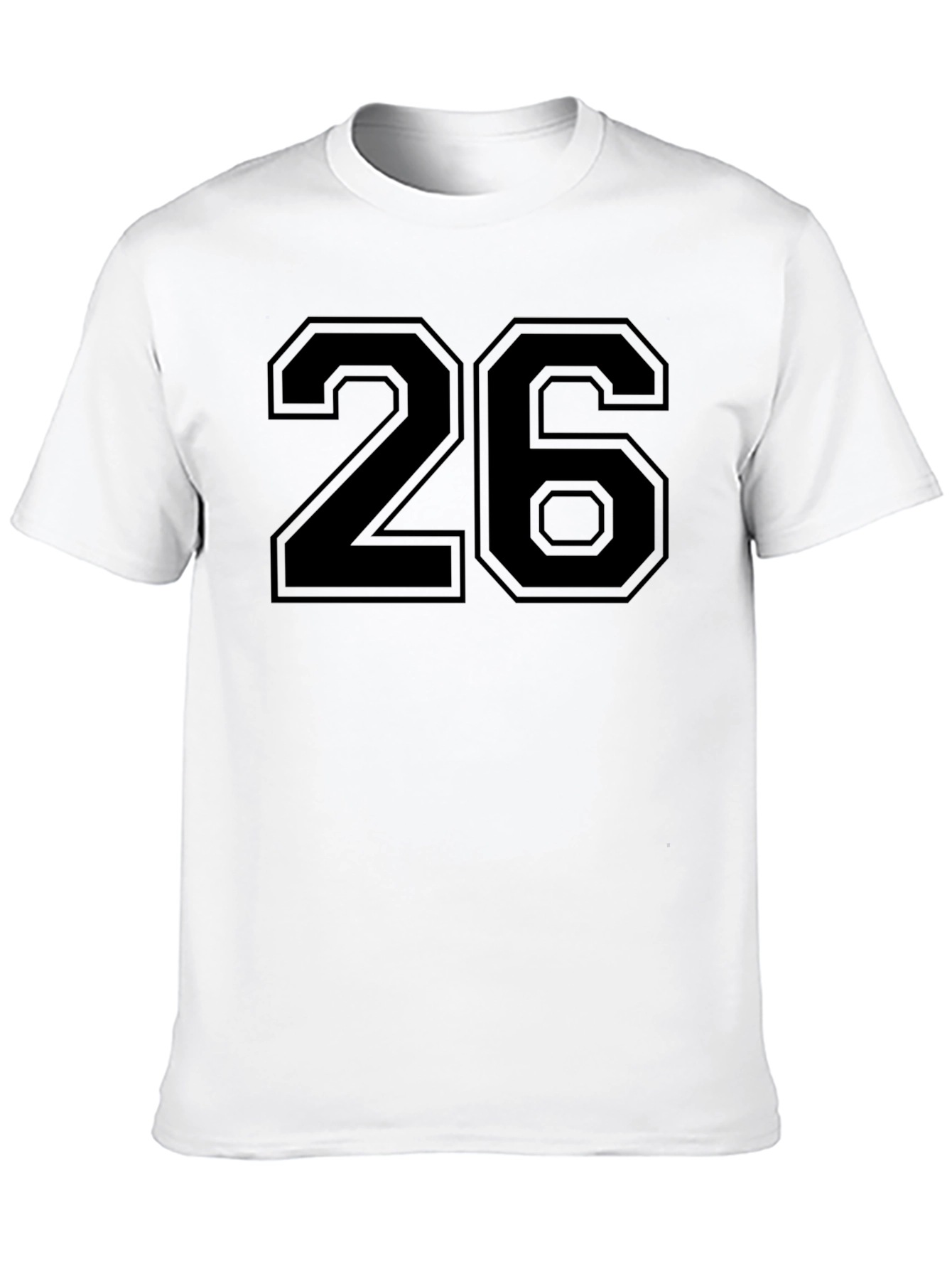 Number 26 Black Graphic Tee Shirt