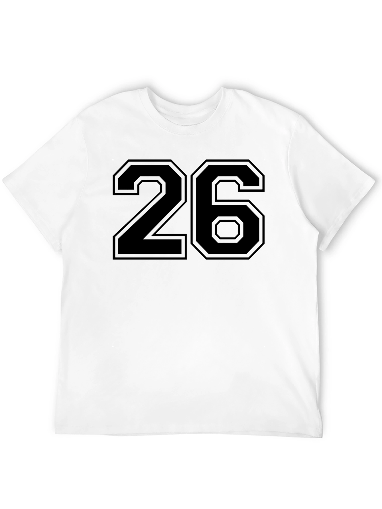 Number 26 Black Graphic Tee Shirt
