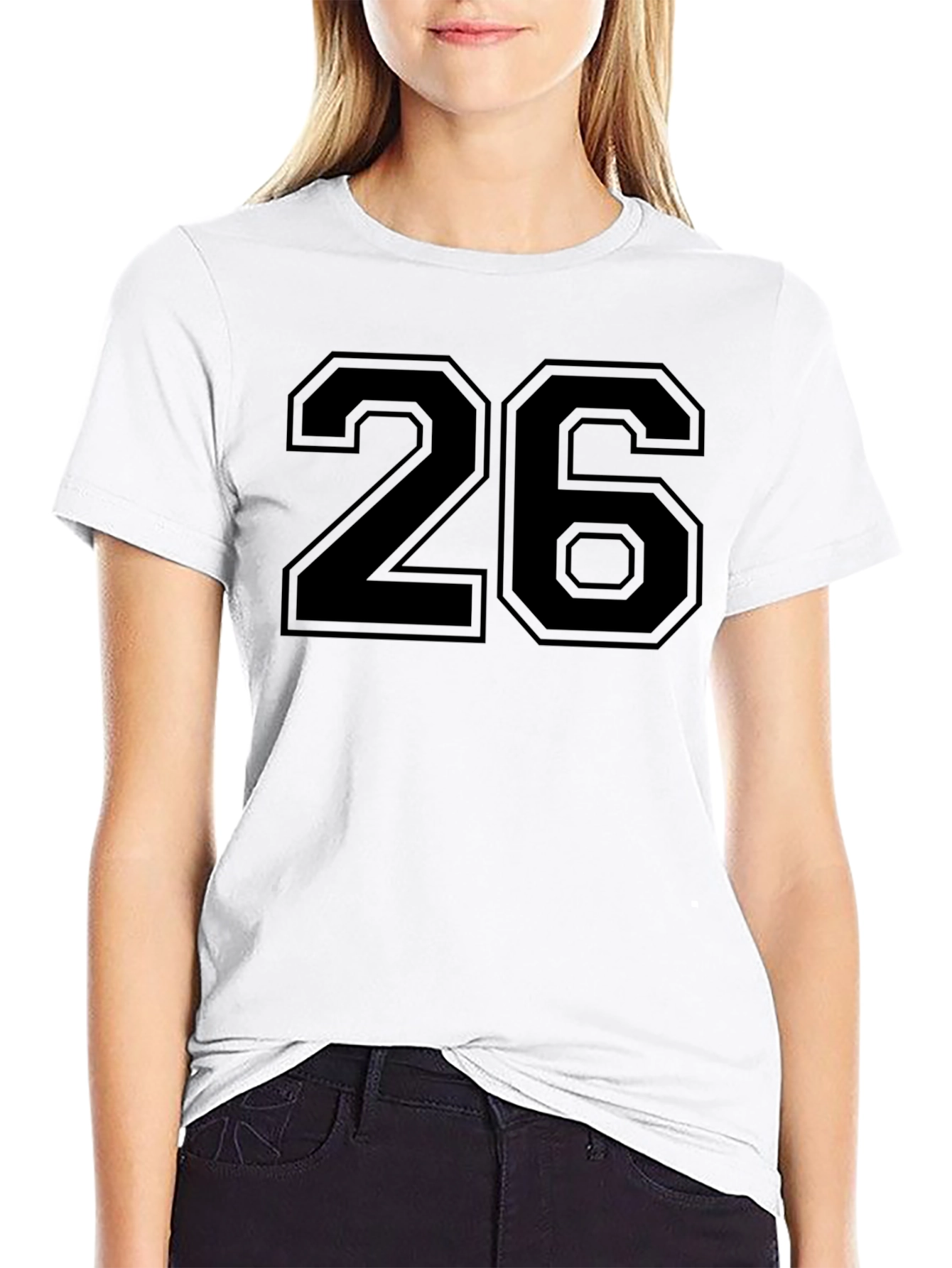 Number 26 Black Graphic Tee Shirt