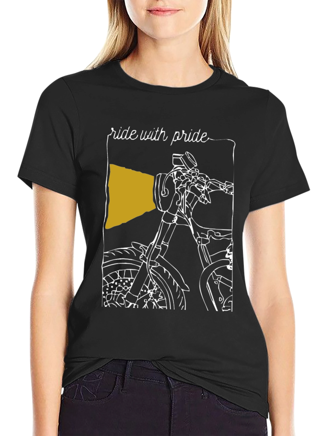 Ride with Pride T-Shirt - Motorcycle Design