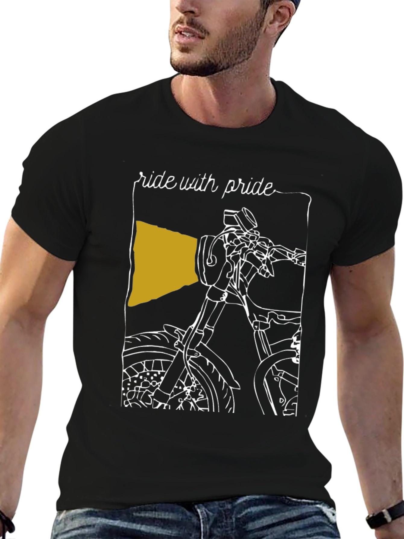Ride with Pride T-Shirt - Motorcycle Design