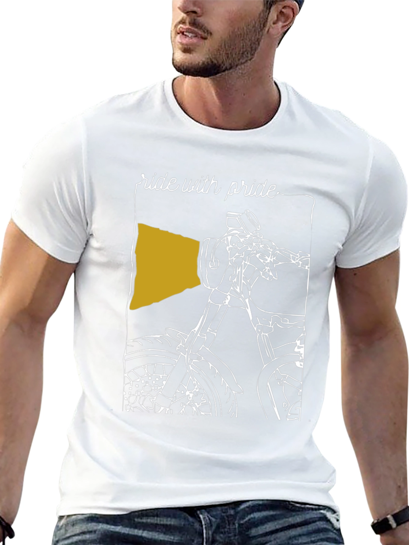Ride with Pride T-Shirt - Motorcycle Design