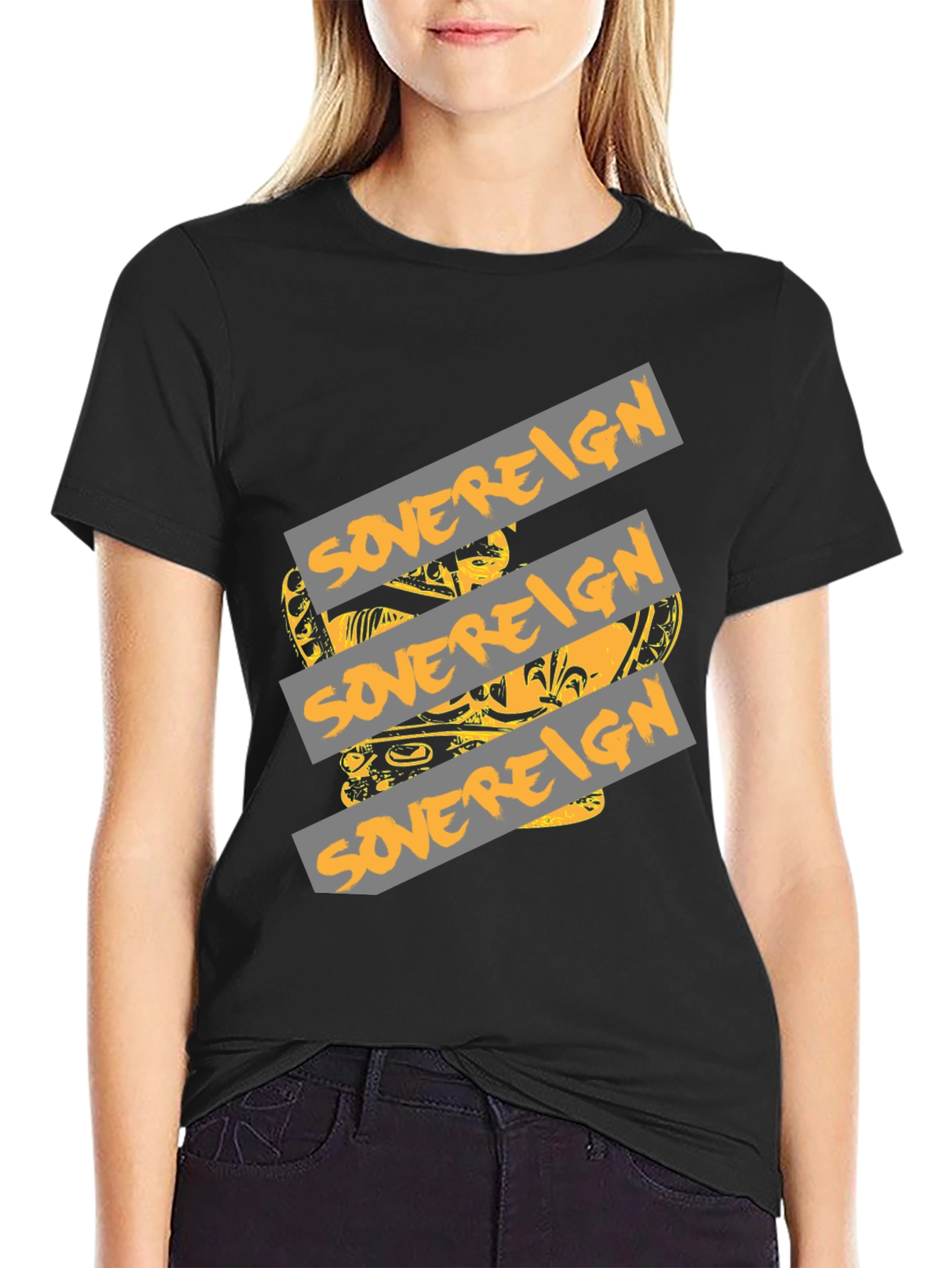Sovereign Graphic Print Black T-Shirt
