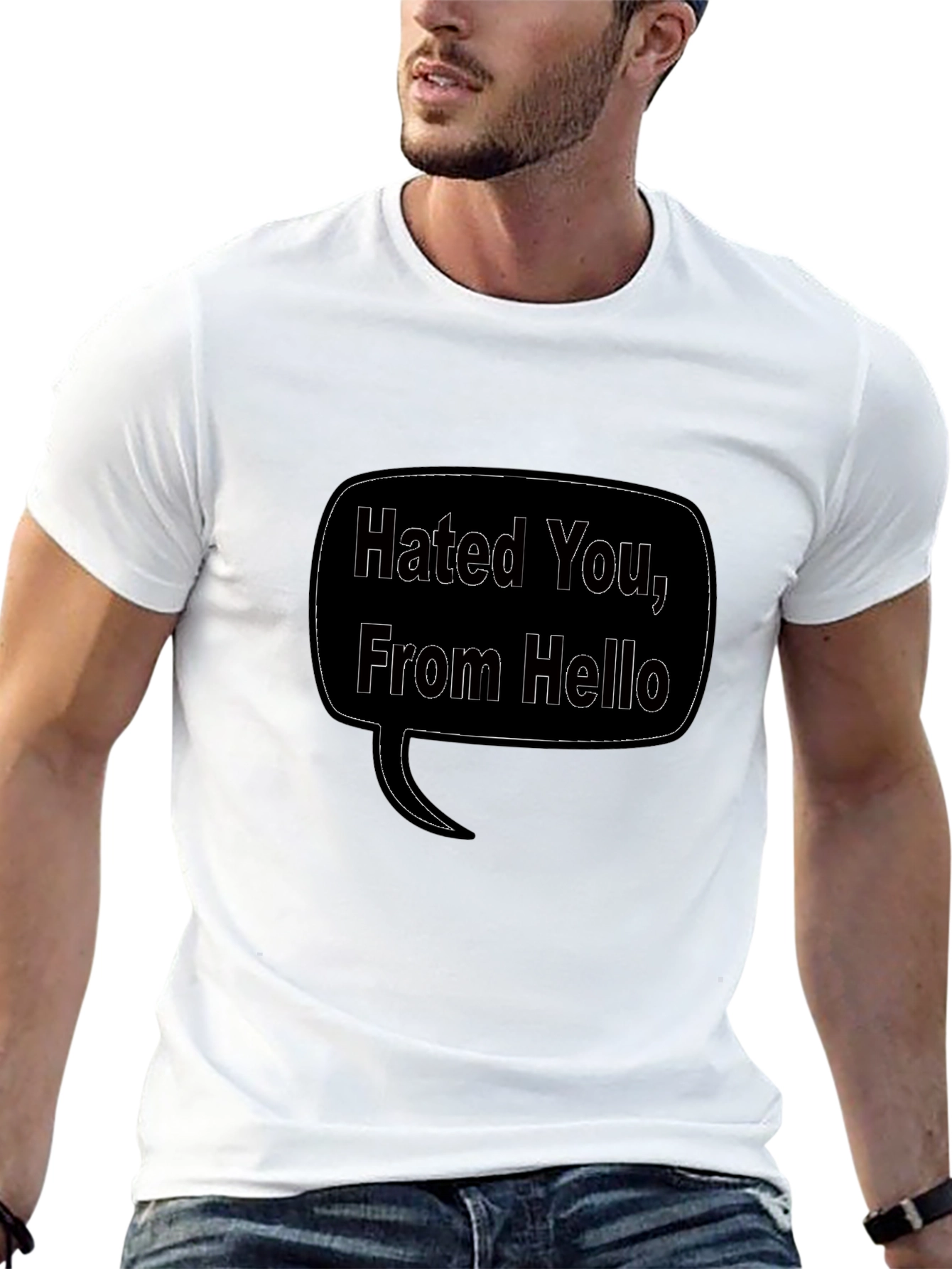 Hated You From Hello Graphic Black T-Shirt