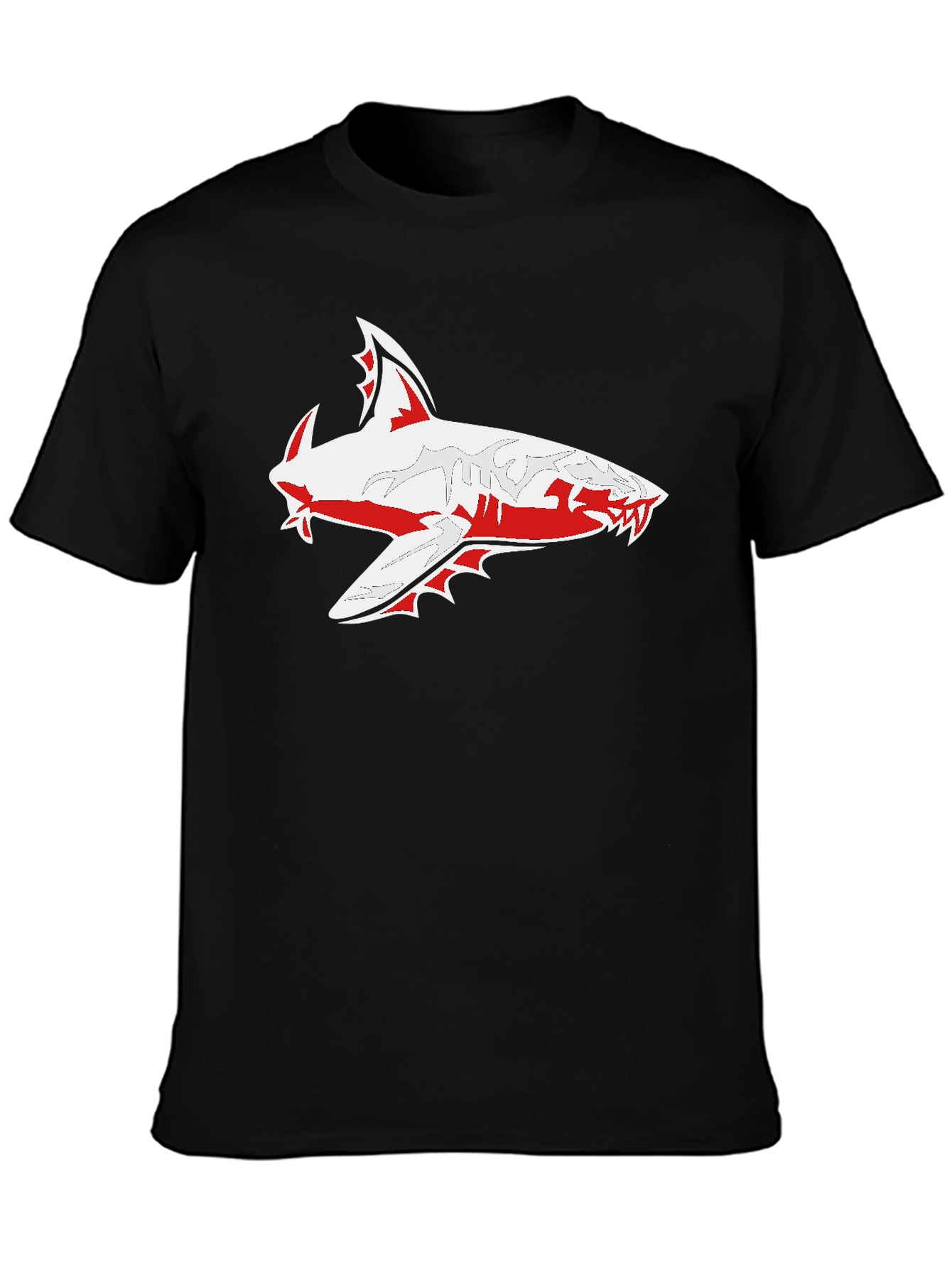 Shark Graphic Black Tee - Bold and Stylish