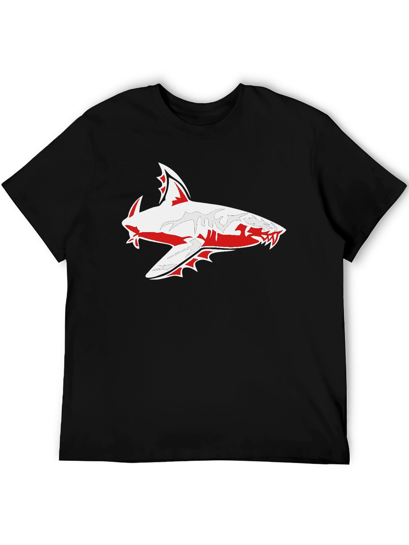 Shark Graphic Black Tee - Bold and Stylish