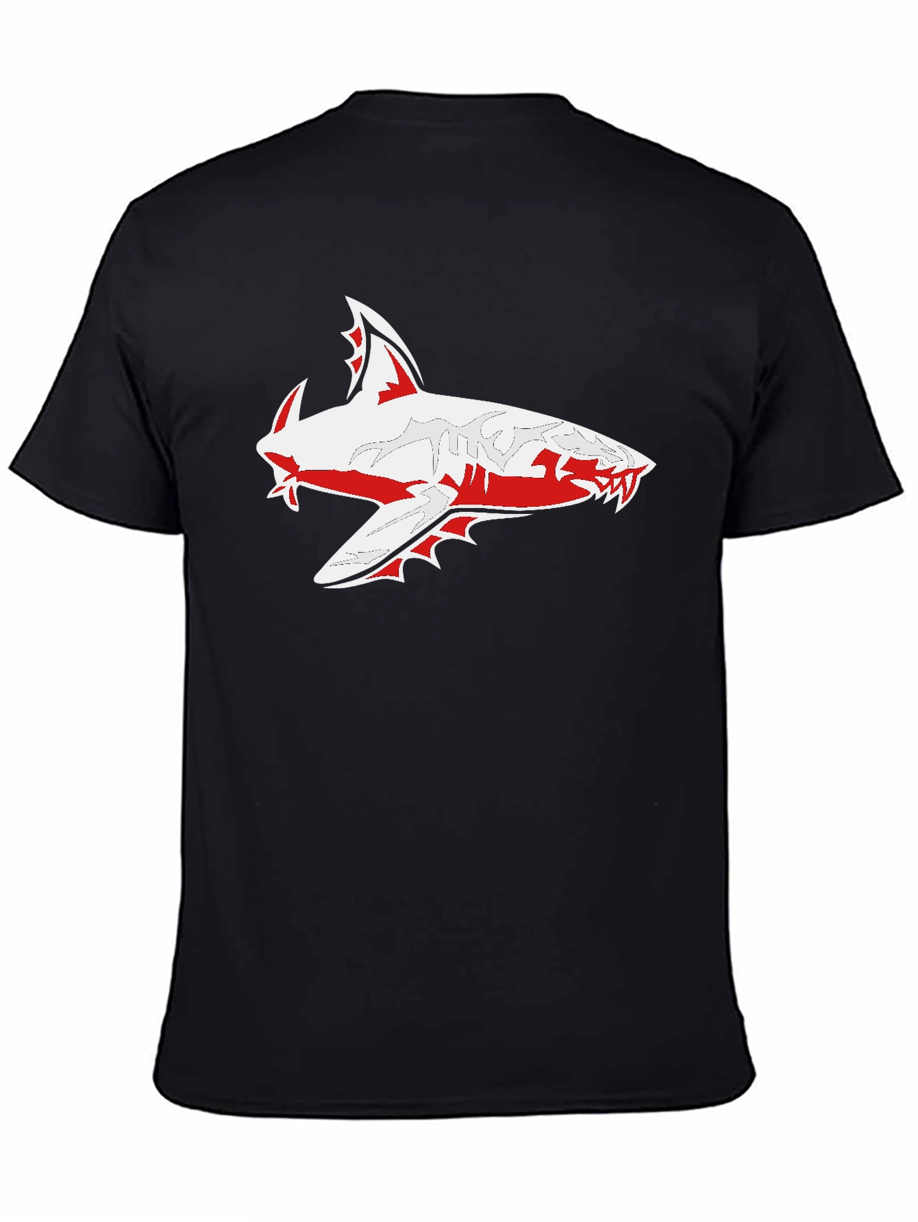 Shark Graphic Black Tee - Bold and Stylish