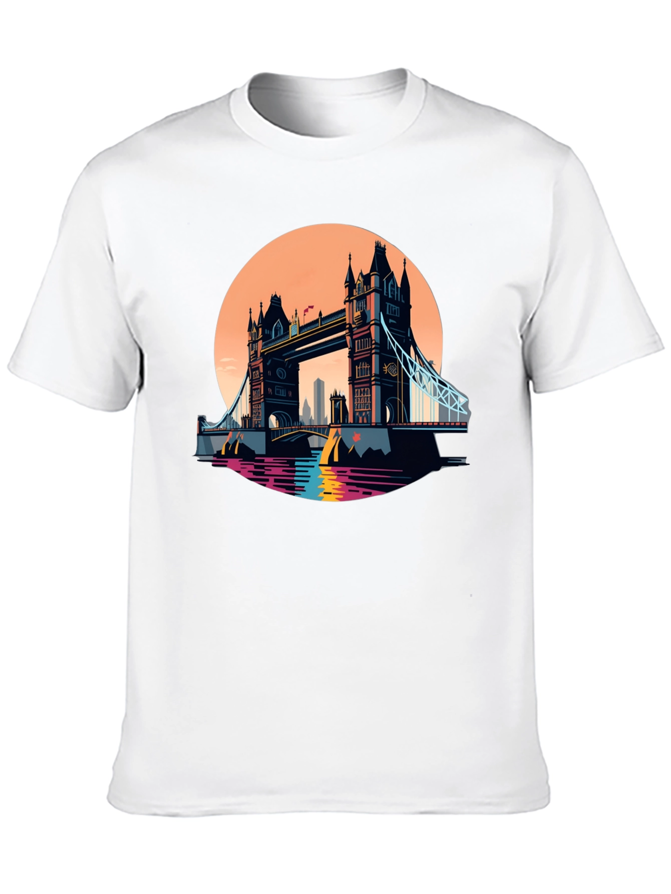 Tower Bridge London Graphic Tee - Retro Cityscape Shirt