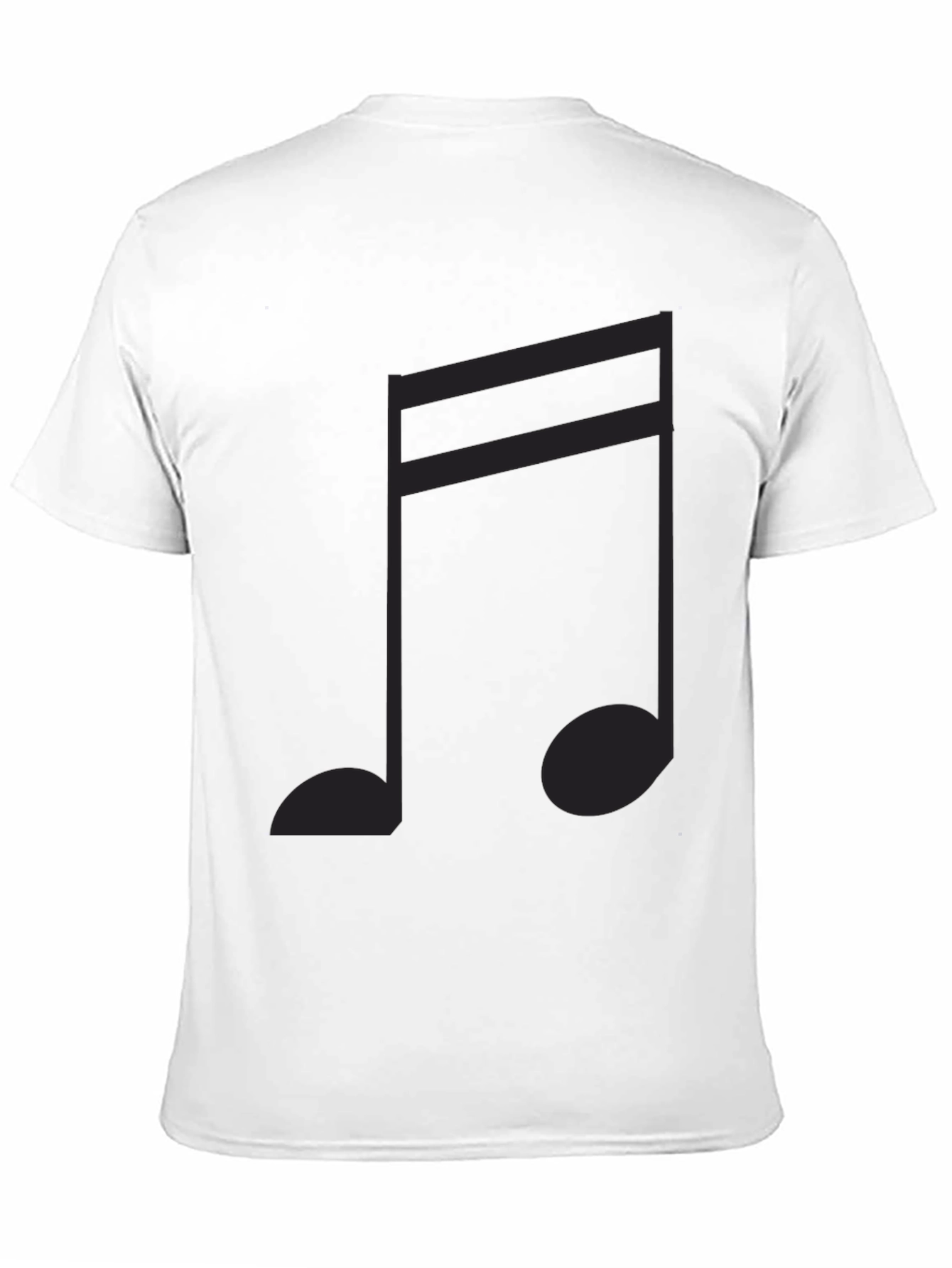 Musical Note Graphic Black T-Shirt