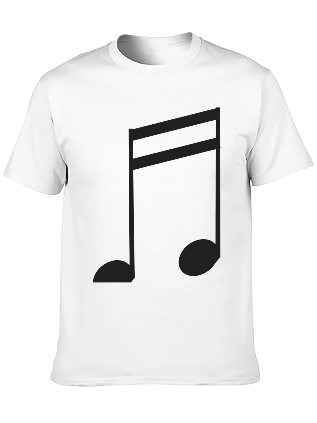 Musical Note Graphic Black T-Shirt