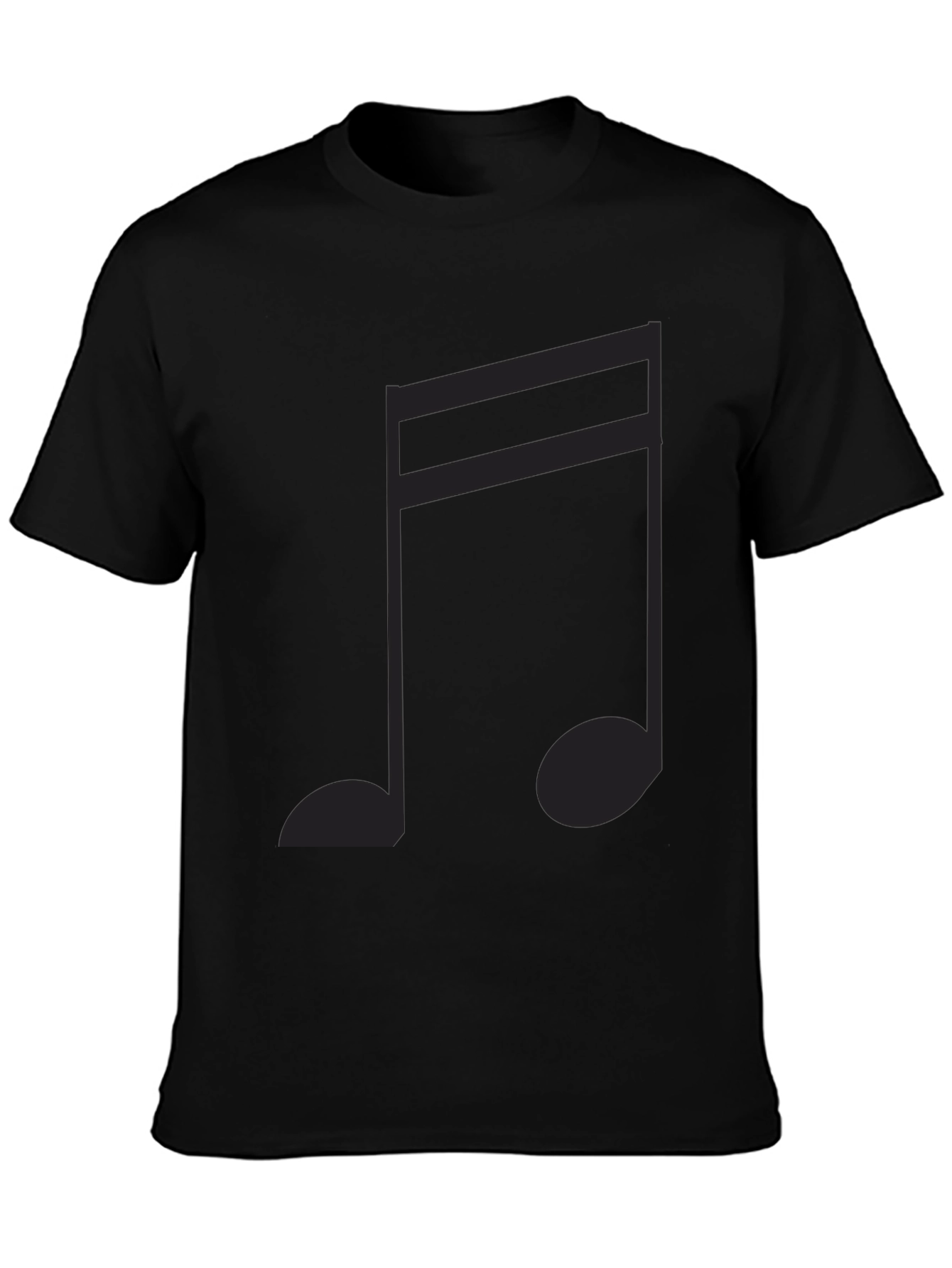 Musical Note Graphic Black T-Shirt