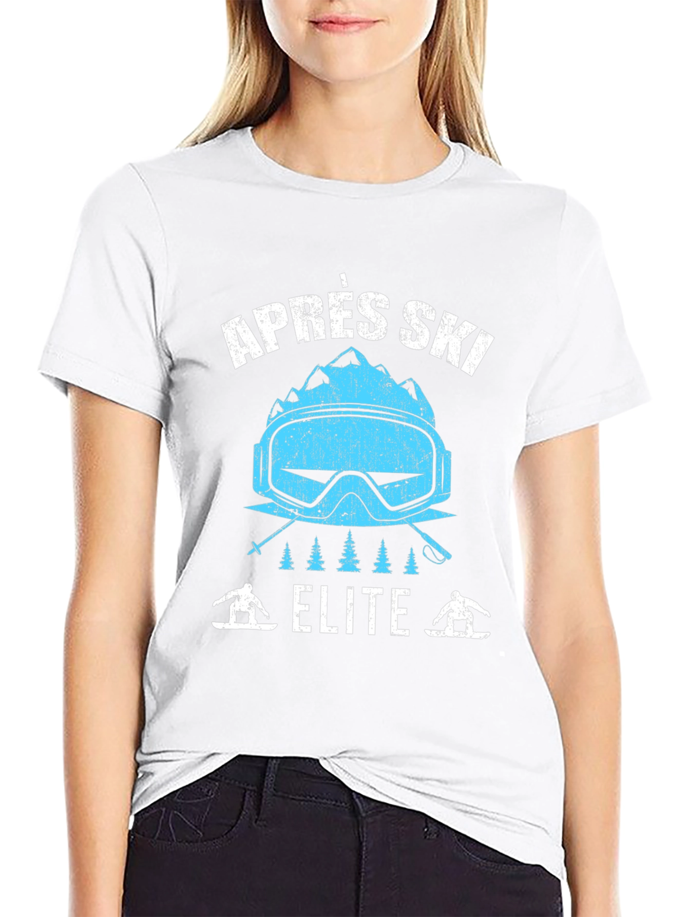 Après Ski Elite Graphic Tee - Black Cotton T-Shirt