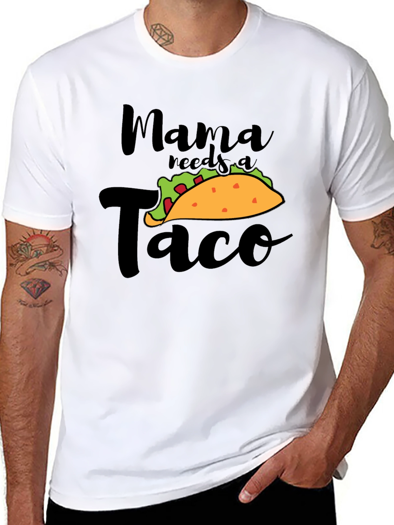 Mama Needs A Taco Funny Graphic Tee