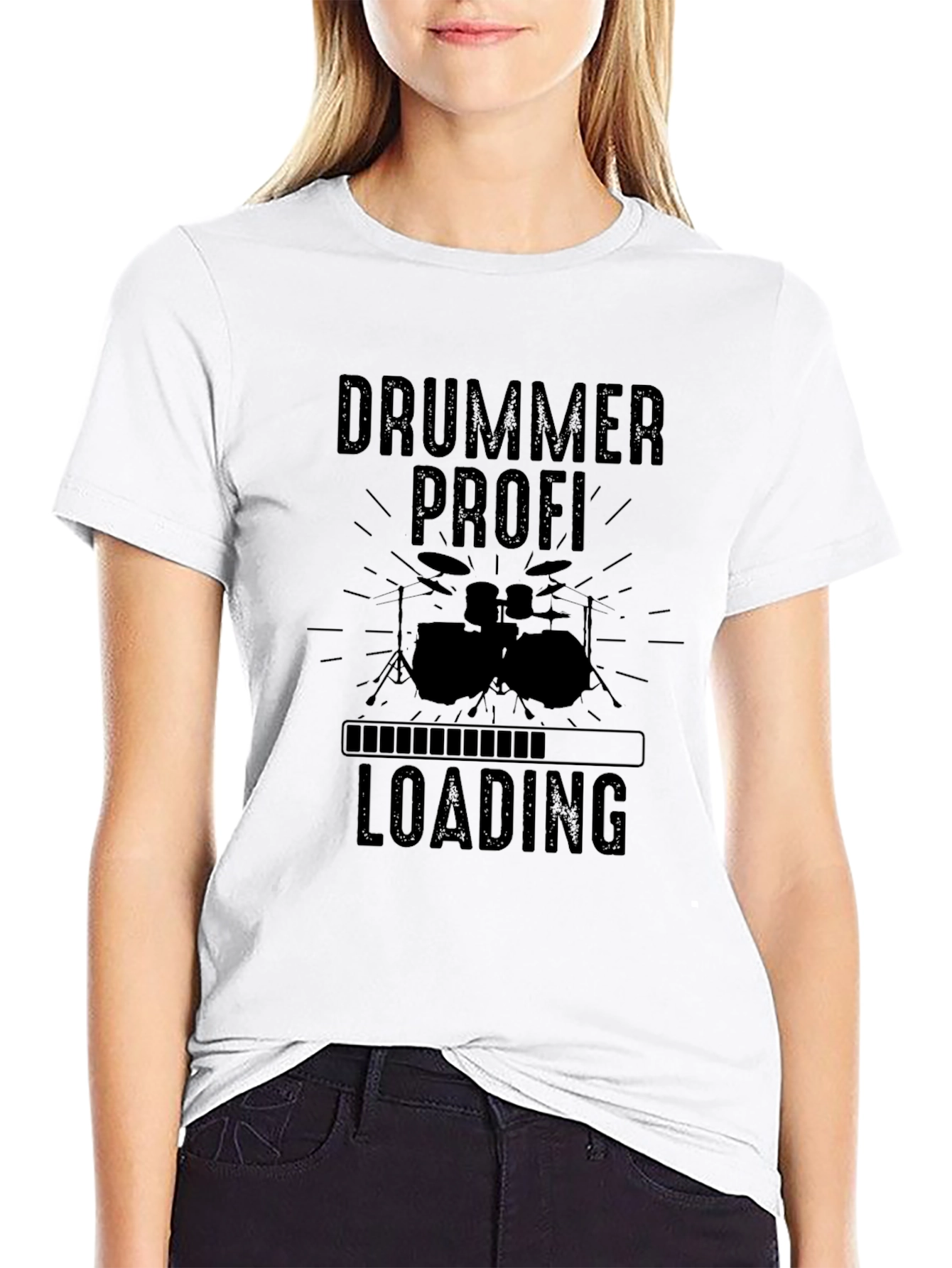Drummer Profi Loading Black T-Shirt