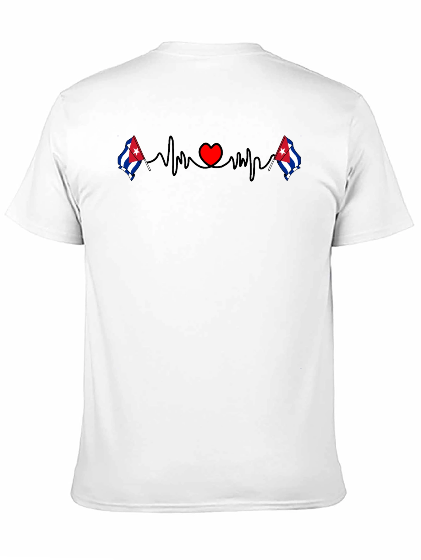 Cuban Heartbeat T-Shirt Cuba Flag Tee