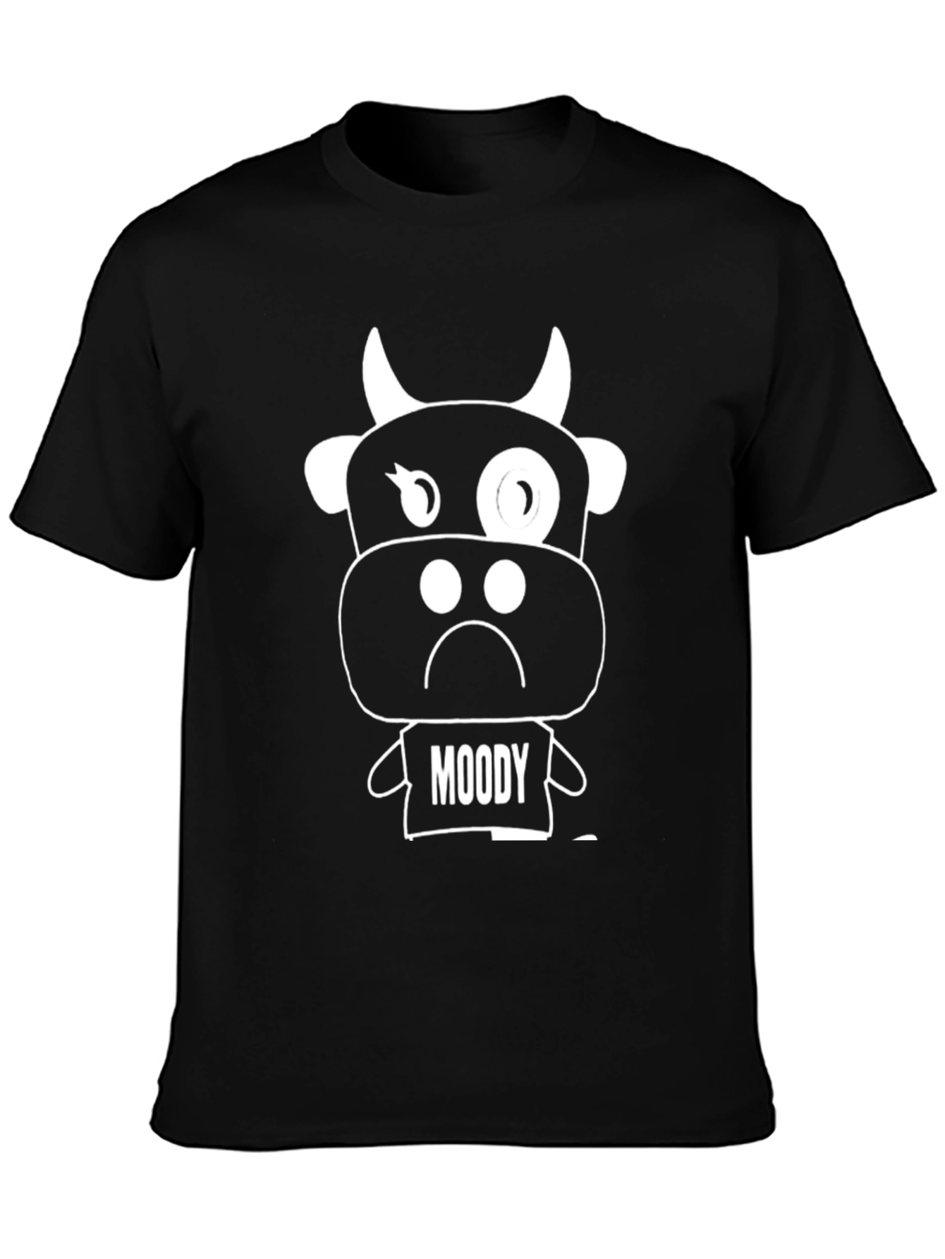Moody Cow Graphic Tee - Black