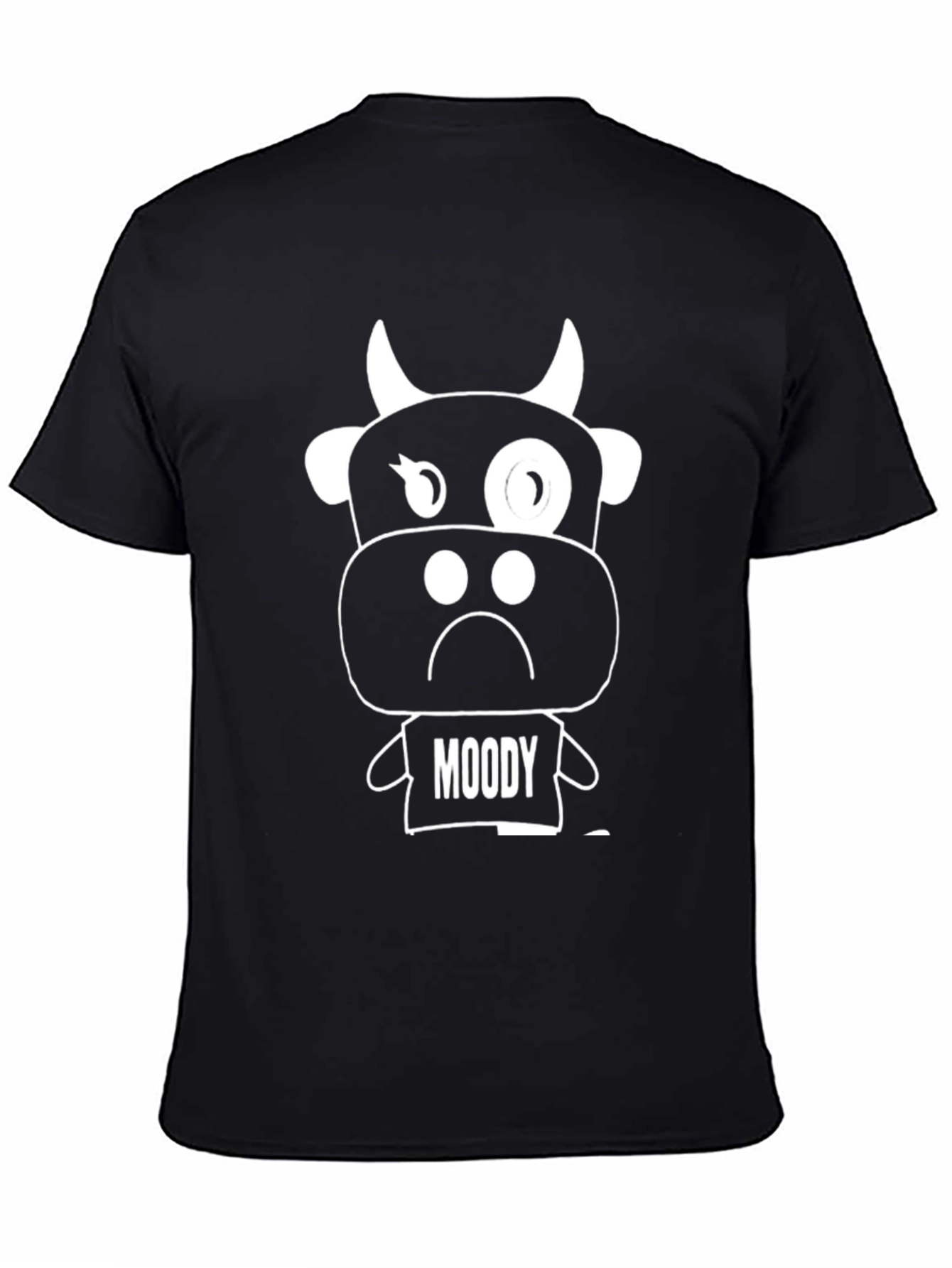Moody Cow Graphic Tee - Black