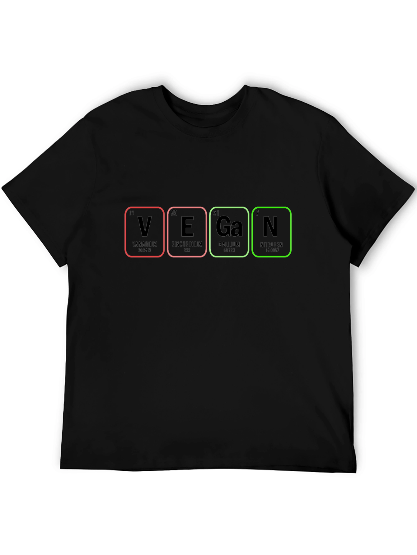 Vegan Periodic Table T-Shirt - Black