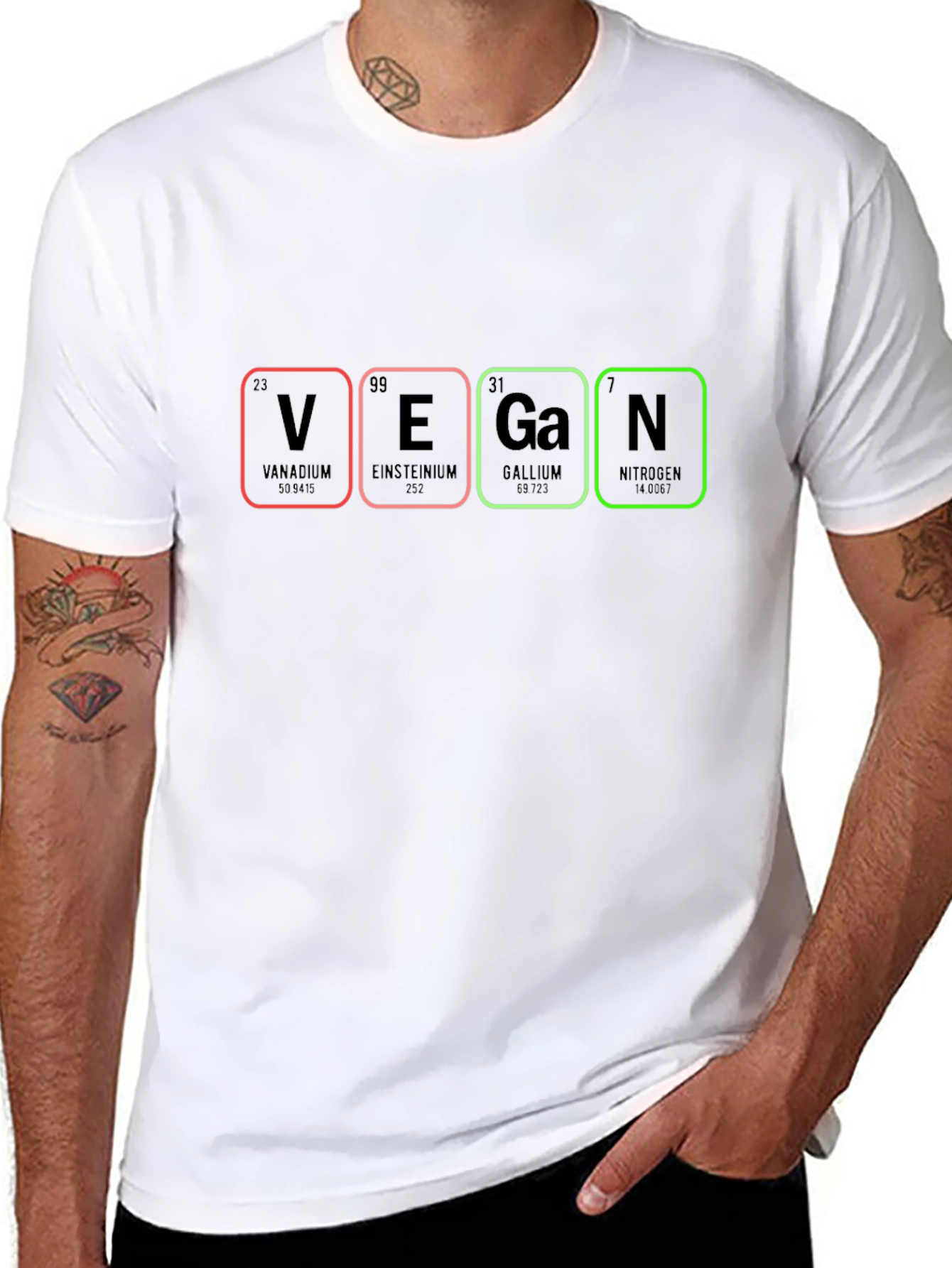 Vegan Periodic Table T-Shirt - Black