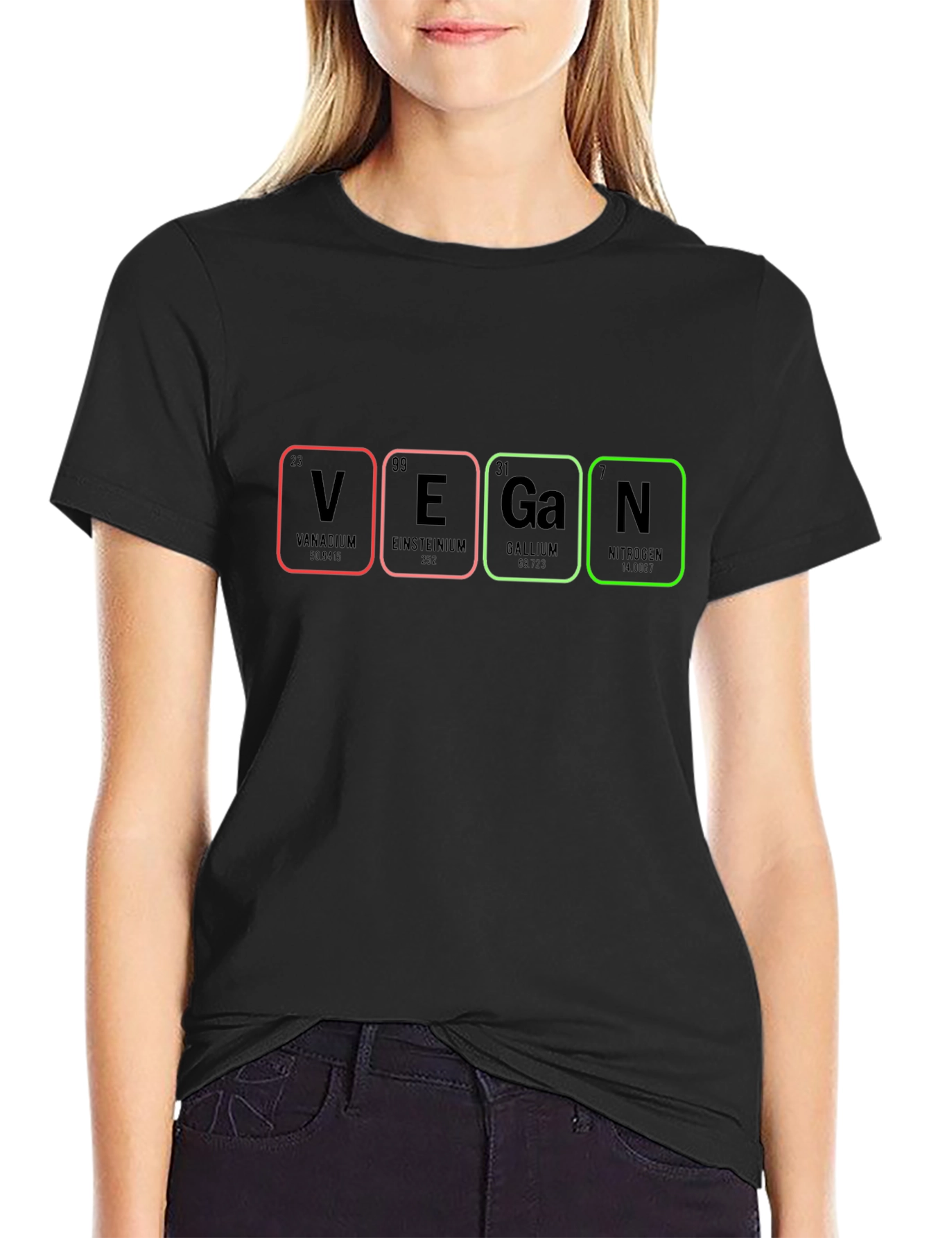 Vegan Periodic Table T-Shirt - Black