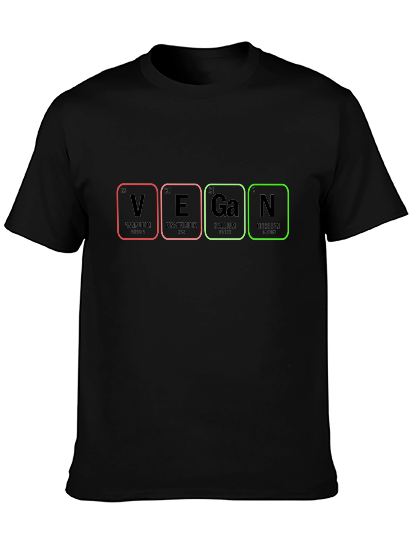 Vegan Periodic Table T-Shirt - Black