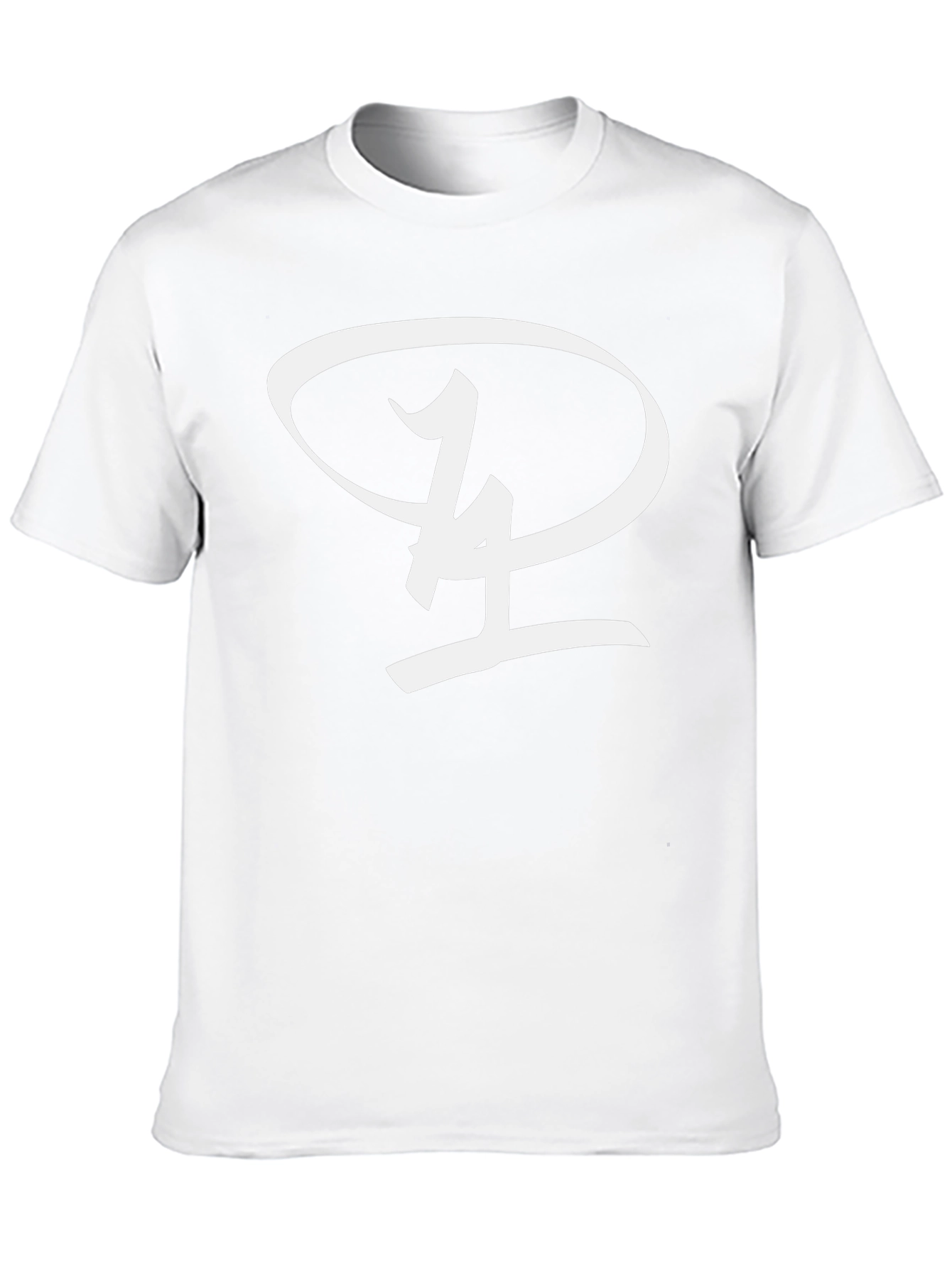 Black T-Shirt with Unique Oval Logo