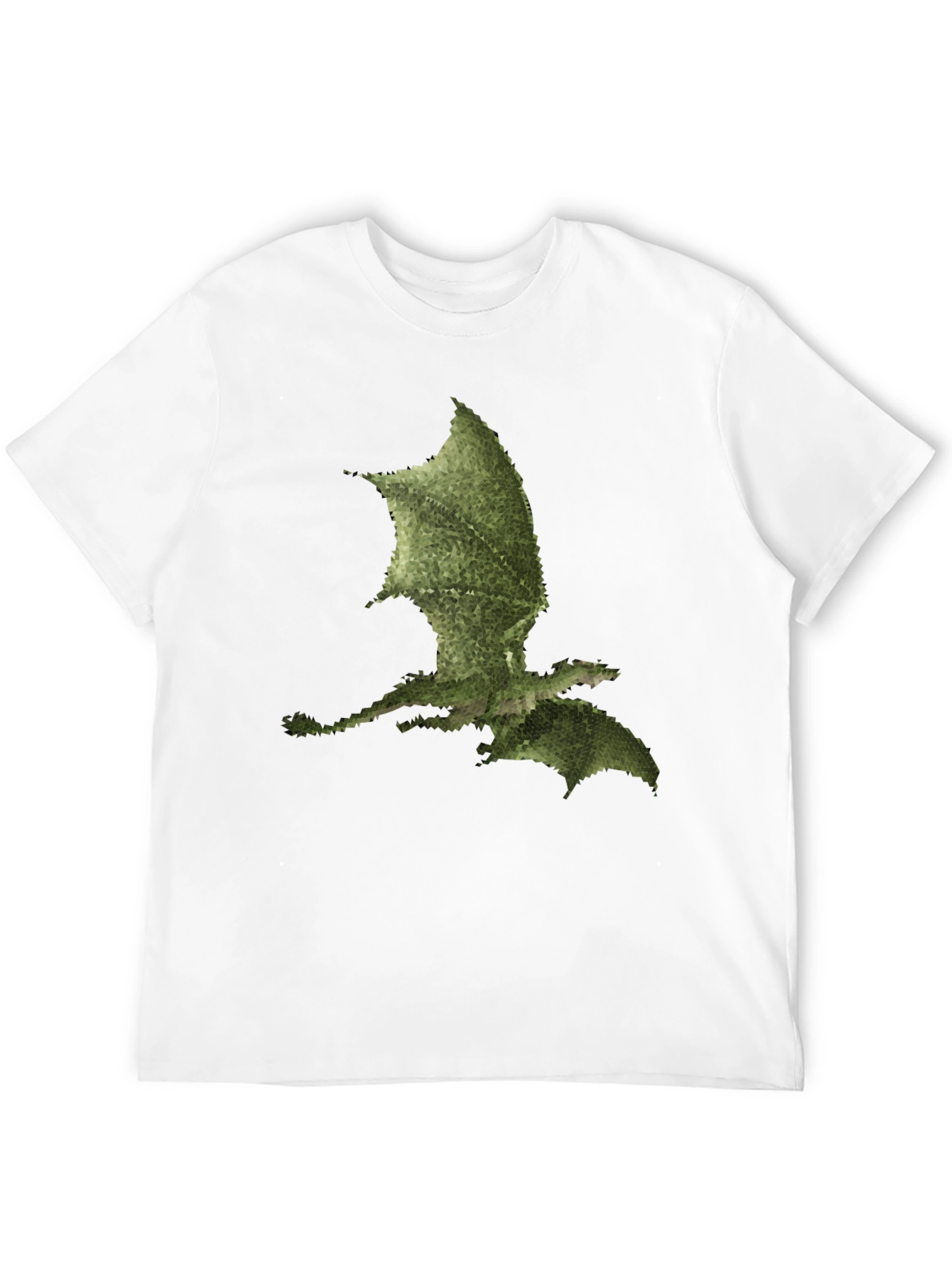 Mens Black Dragon Print Tee
