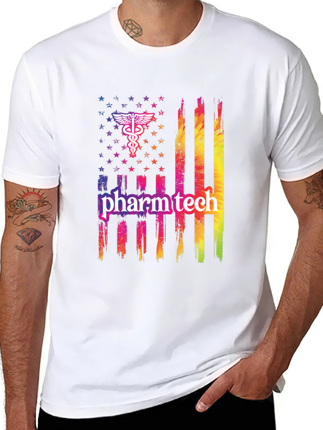 Pharm Tech American Flag T-Shirt