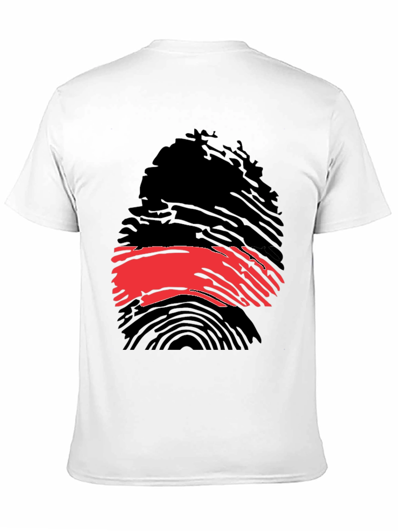 Fingerprint Flag Graphic Tee - Soft Cotton Blend