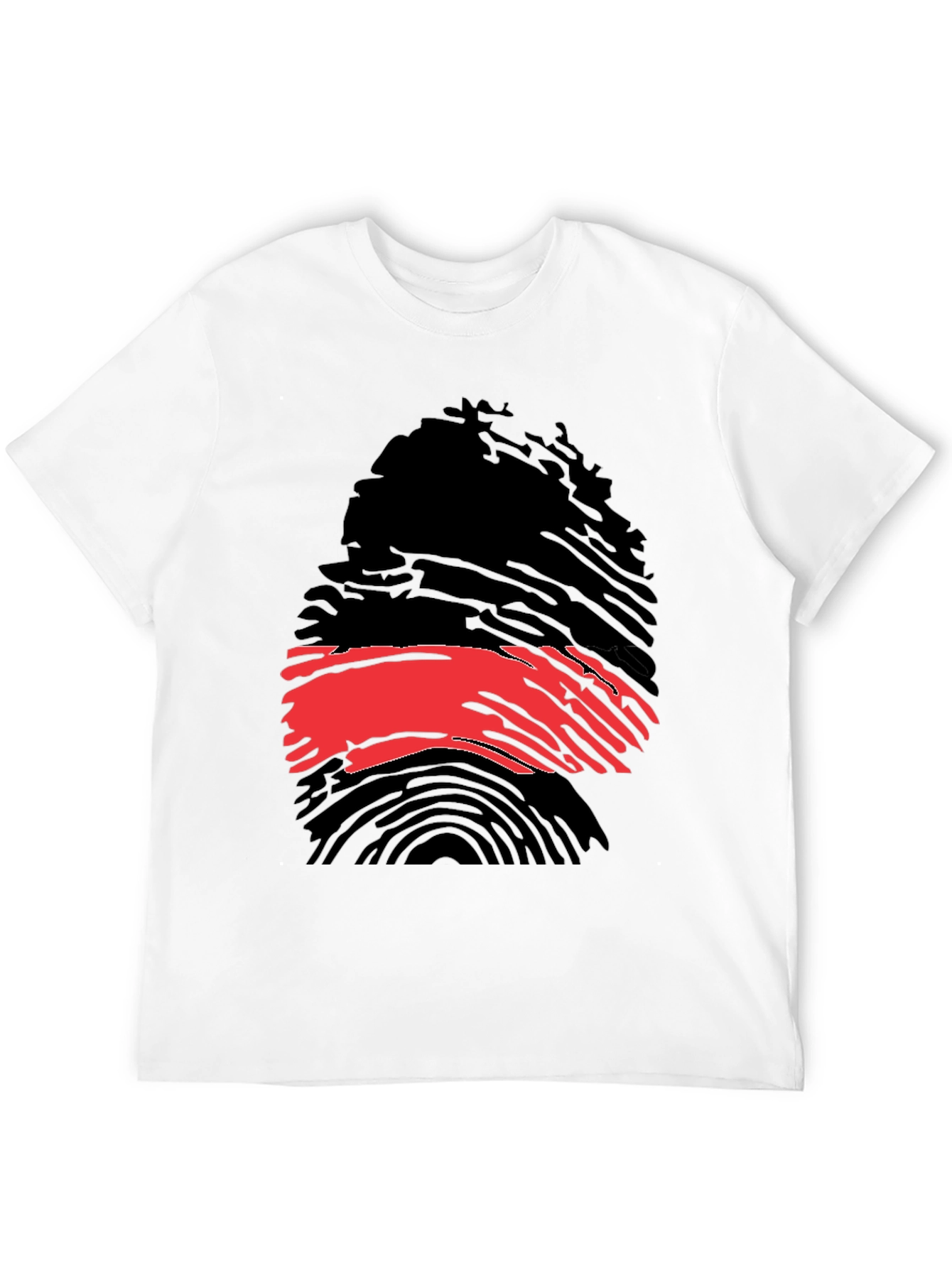 Fingerprint Flag Graphic Tee - Soft Cotton Blend