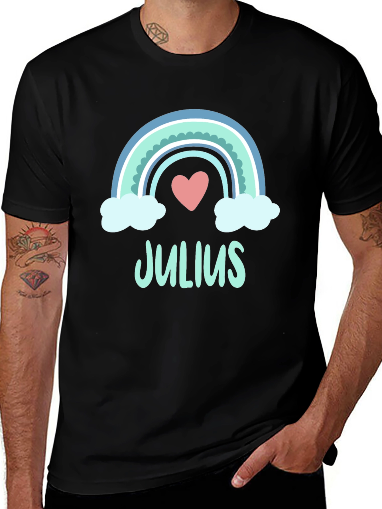 Julius Rainbow Heart T-Shirt - Soft Cotton Blend
