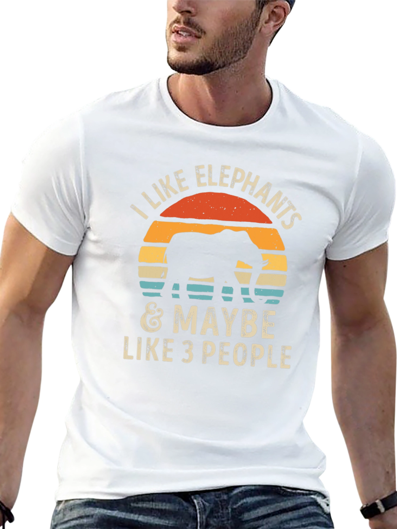 Elephant Lover Graphic Tee - I Like Elephants T-Shirt