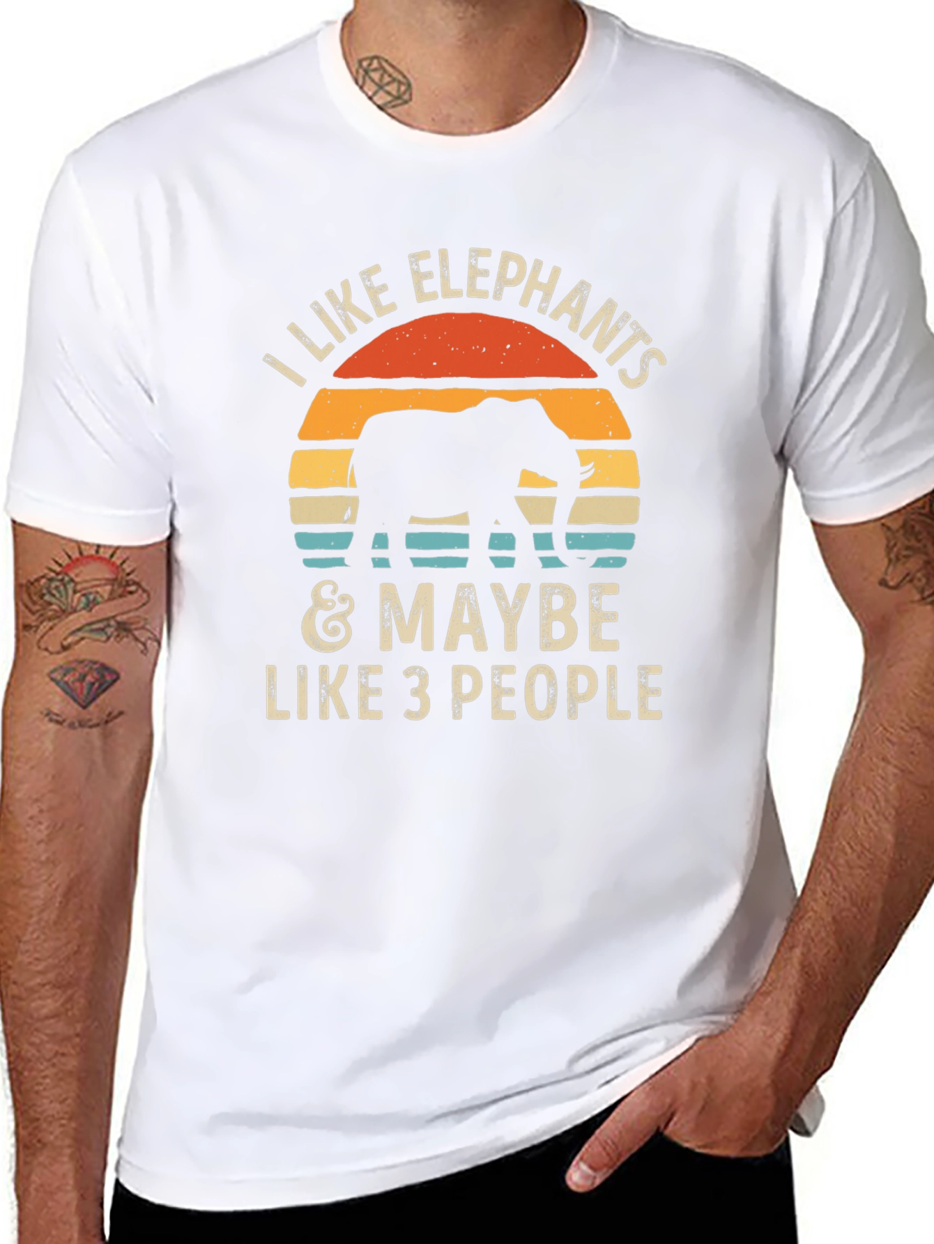 Elephant Lover Graphic Tee - I Like Elephants T-Shirt
