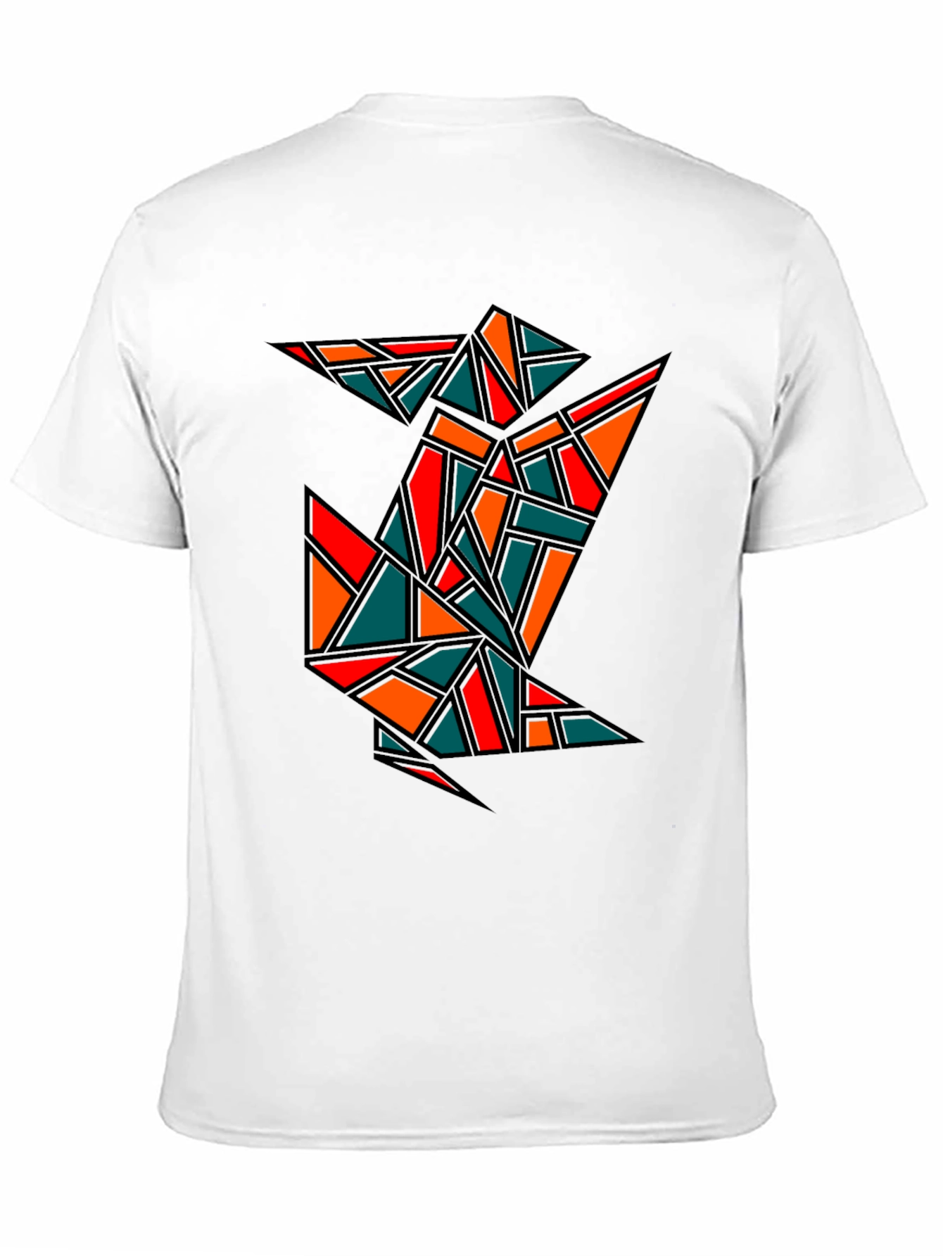 Geometric Crane Black T-Shirt