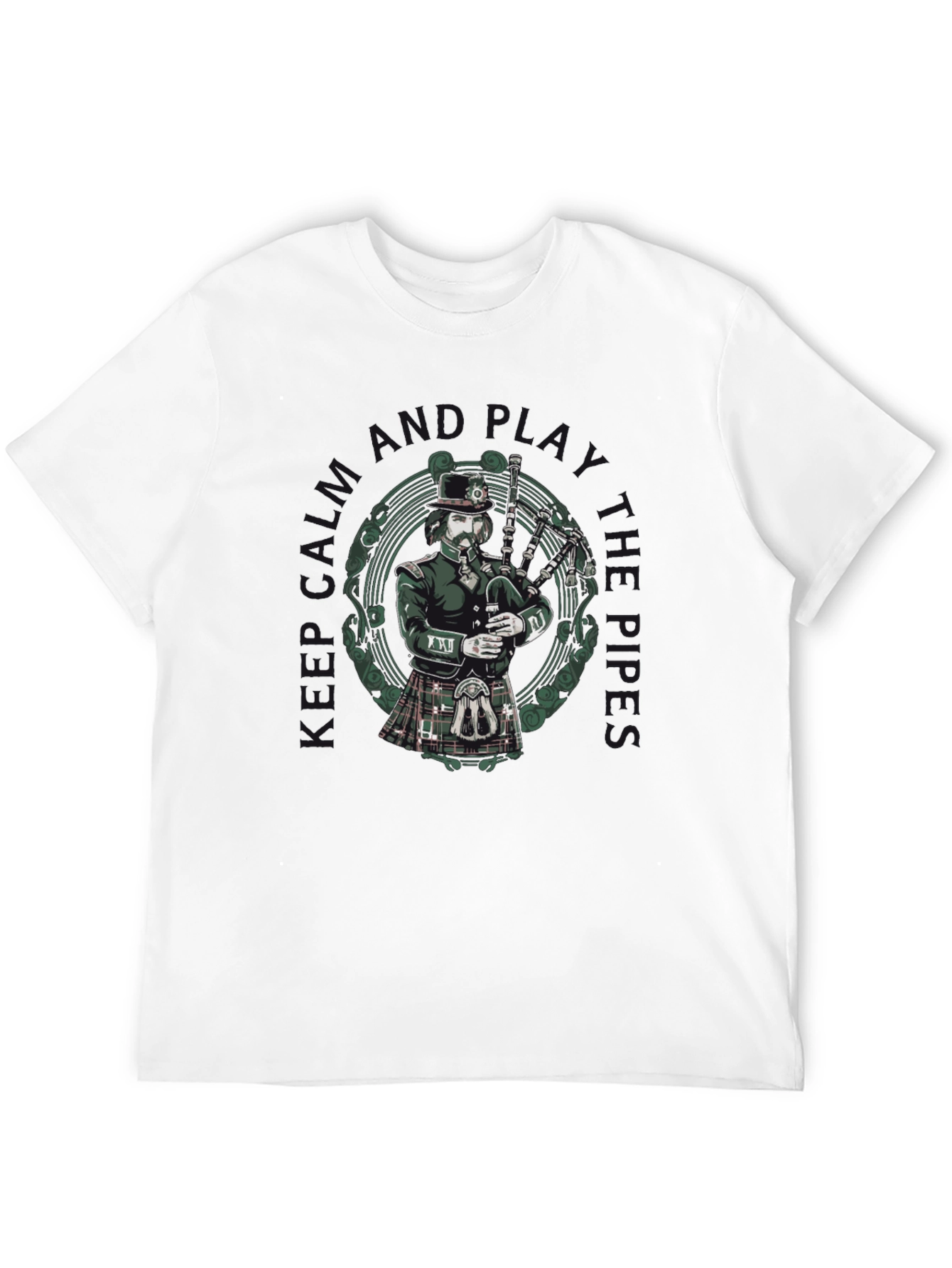 Bagpiper T-Shirt: Keep Calm & Play the Pipes!