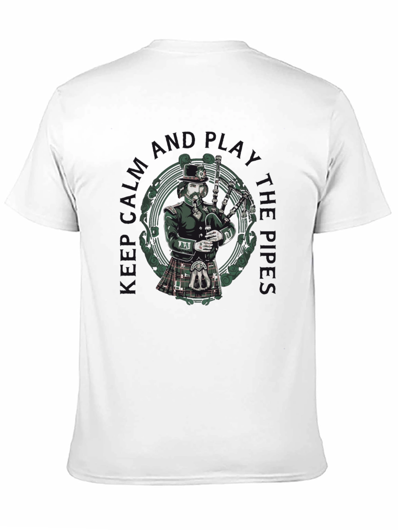 Bagpiper T-Shirt: Keep Calm & Play the Pipes!