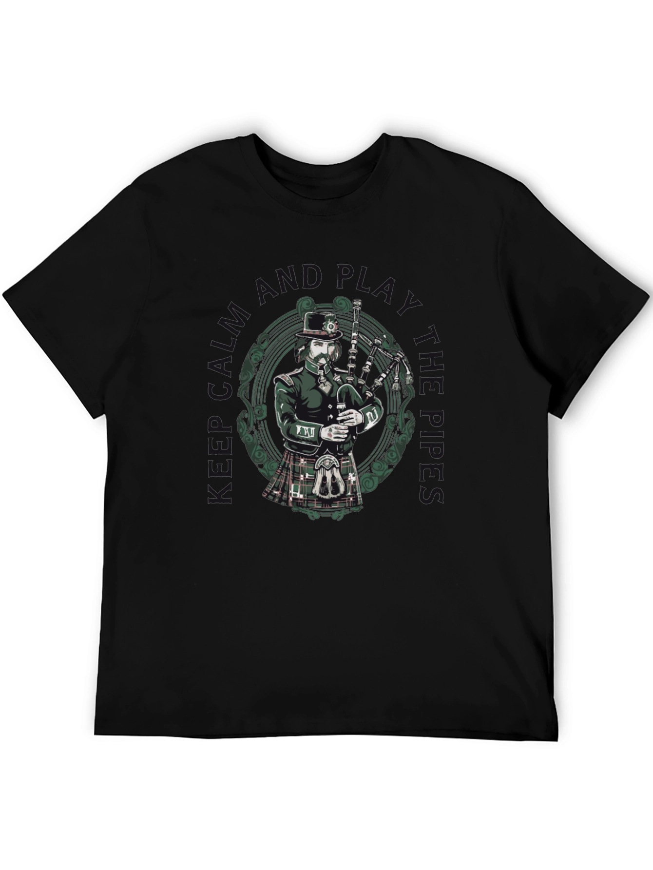Bagpiper T-Shirt: Keep Calm & Play the Pipes!