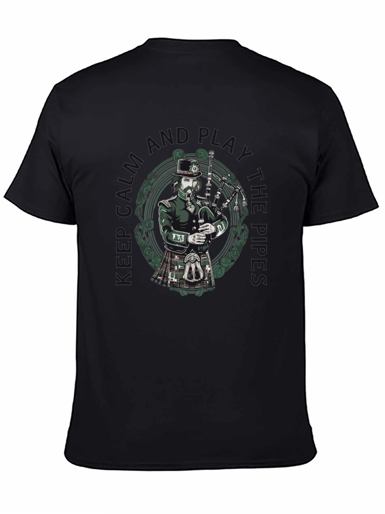 Bagpiper T-Shirt: Keep Calm & Play the Pipes!