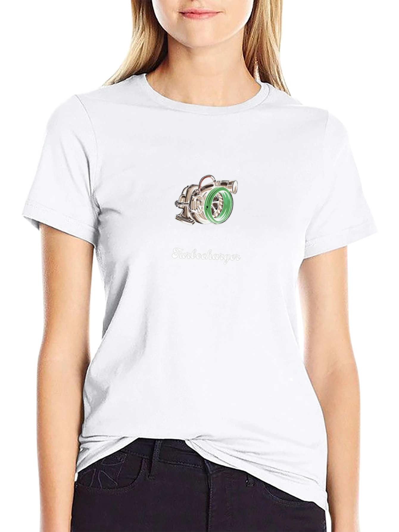Turbocharger Graphic Tee - Black Cotton T-Shirt