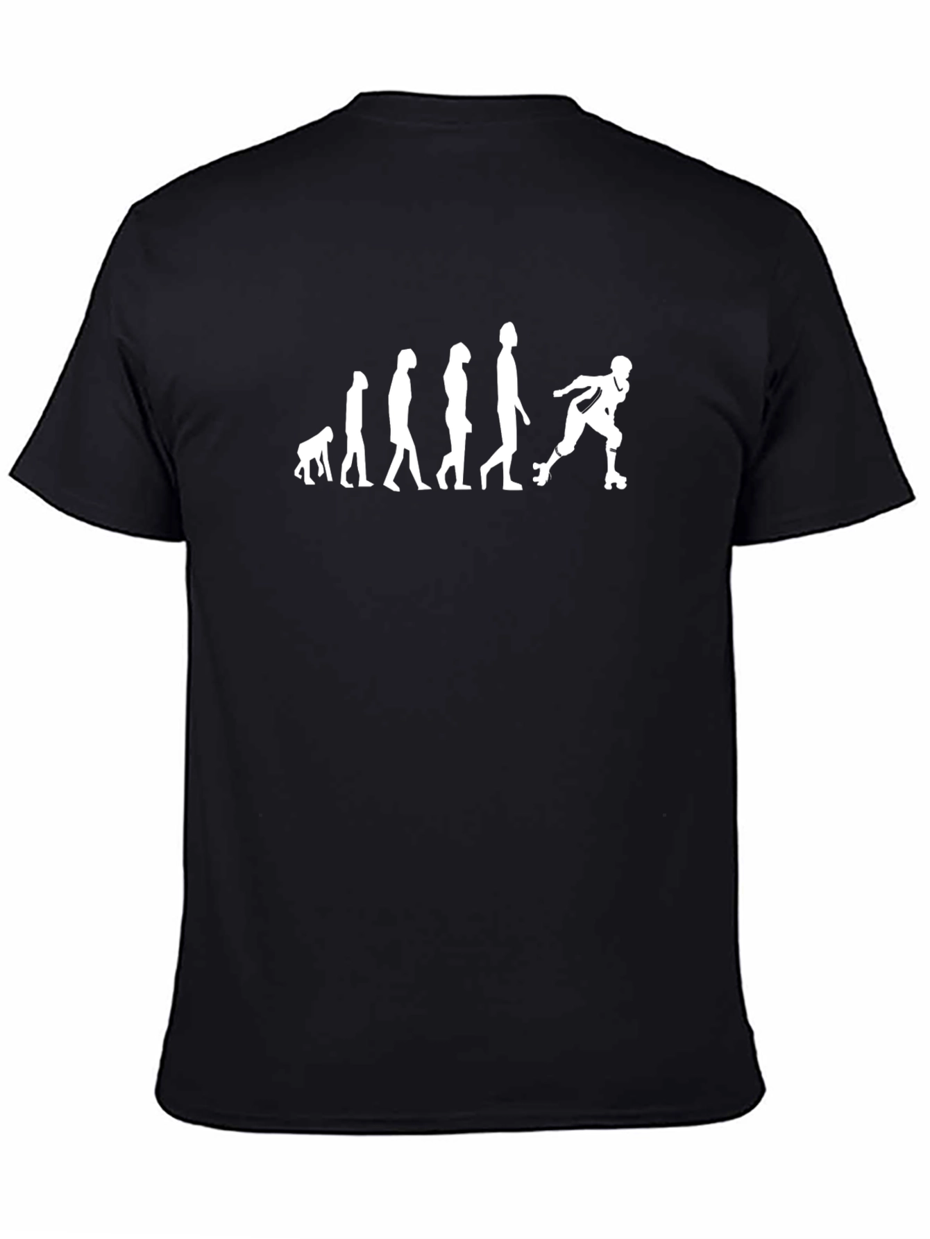 Evolution Roller Skate T-Shirt - Black Cotton Tee